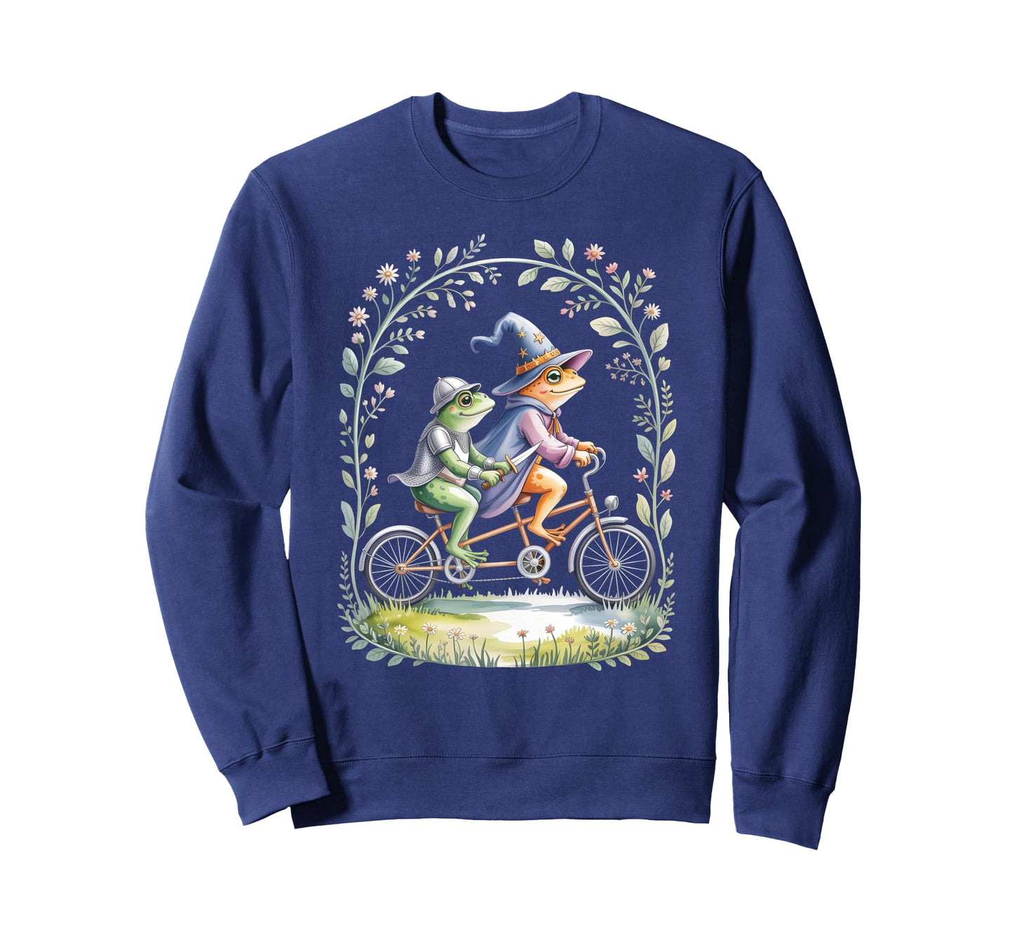 Bicycle Charm Frog Tandem Cycling Sweatshirt - Novelty Apparel Unisex - T-Shirt, Sweatshirt, Hoodie