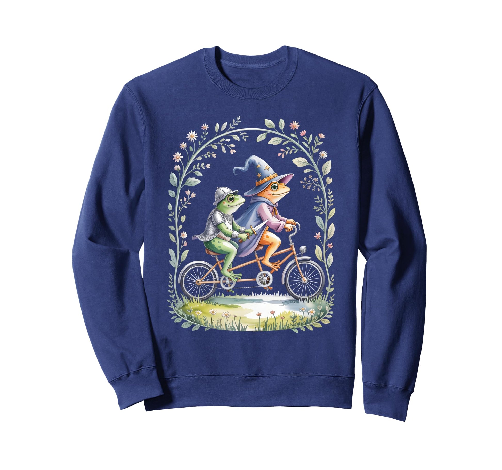 Bicycle Charm Frog Tandem Cycling Sweatshirt - Novelty Apparel Unisex - T-Shirt, Sweatshirt, Hoodie