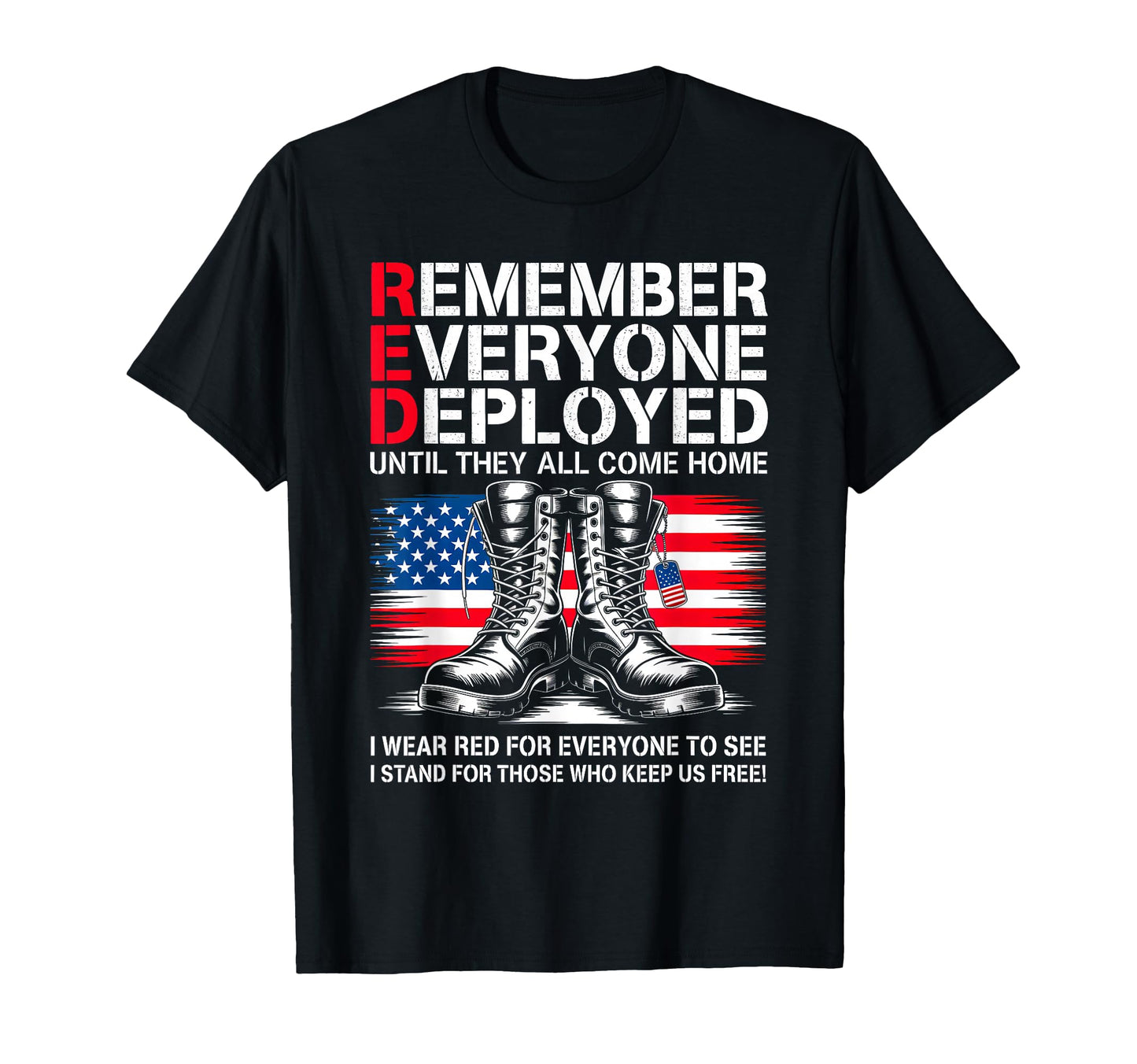 R E D Friday Military Remember T-Shirt - Minimalist Print Men Women - T-Shirt, Sweatshirt, Hoodie