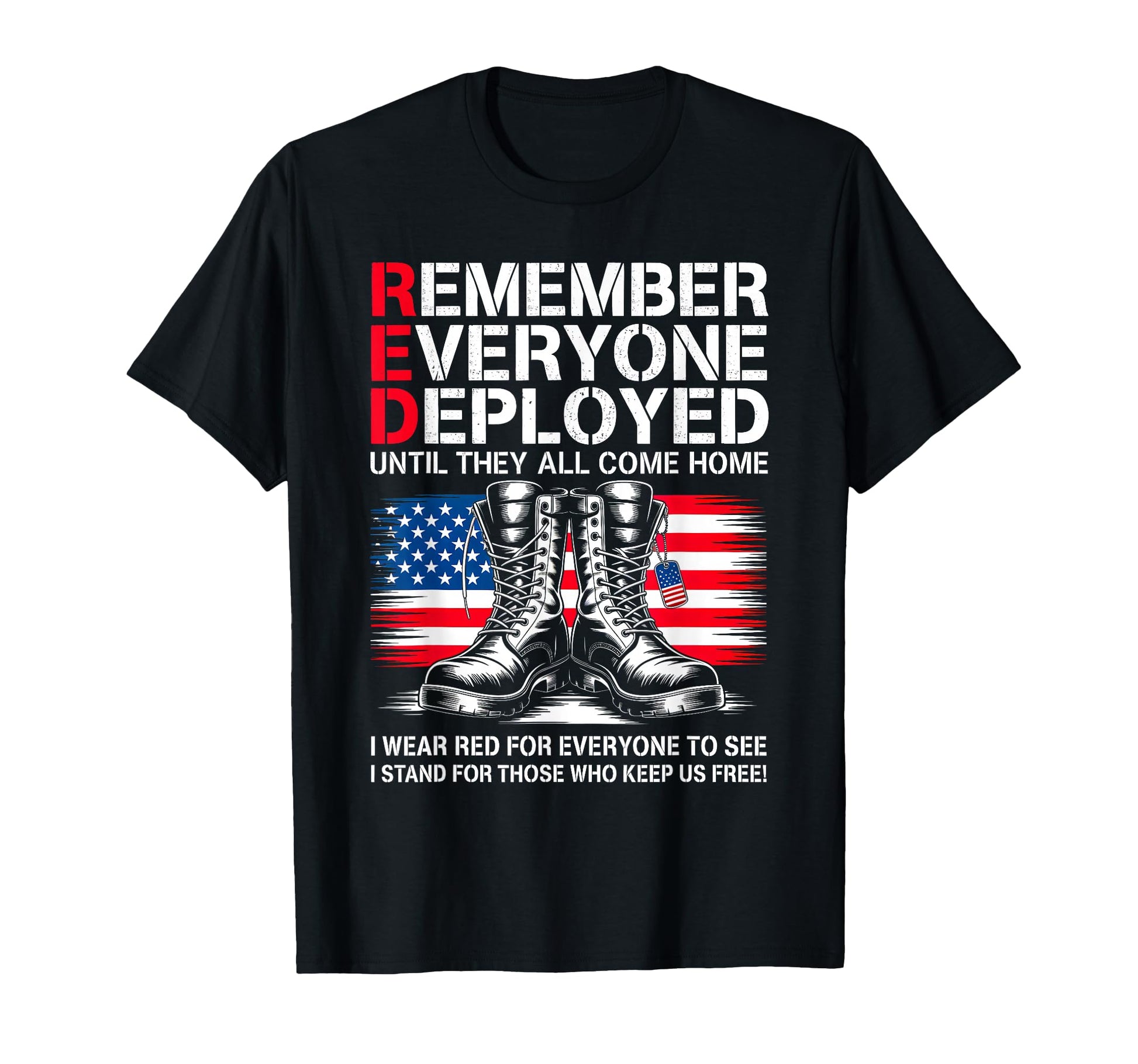 R E D Friday Military Remember T-Shirt - Minimalist Print Men Women - T-Shirt, Sweatshirt, Hoodie