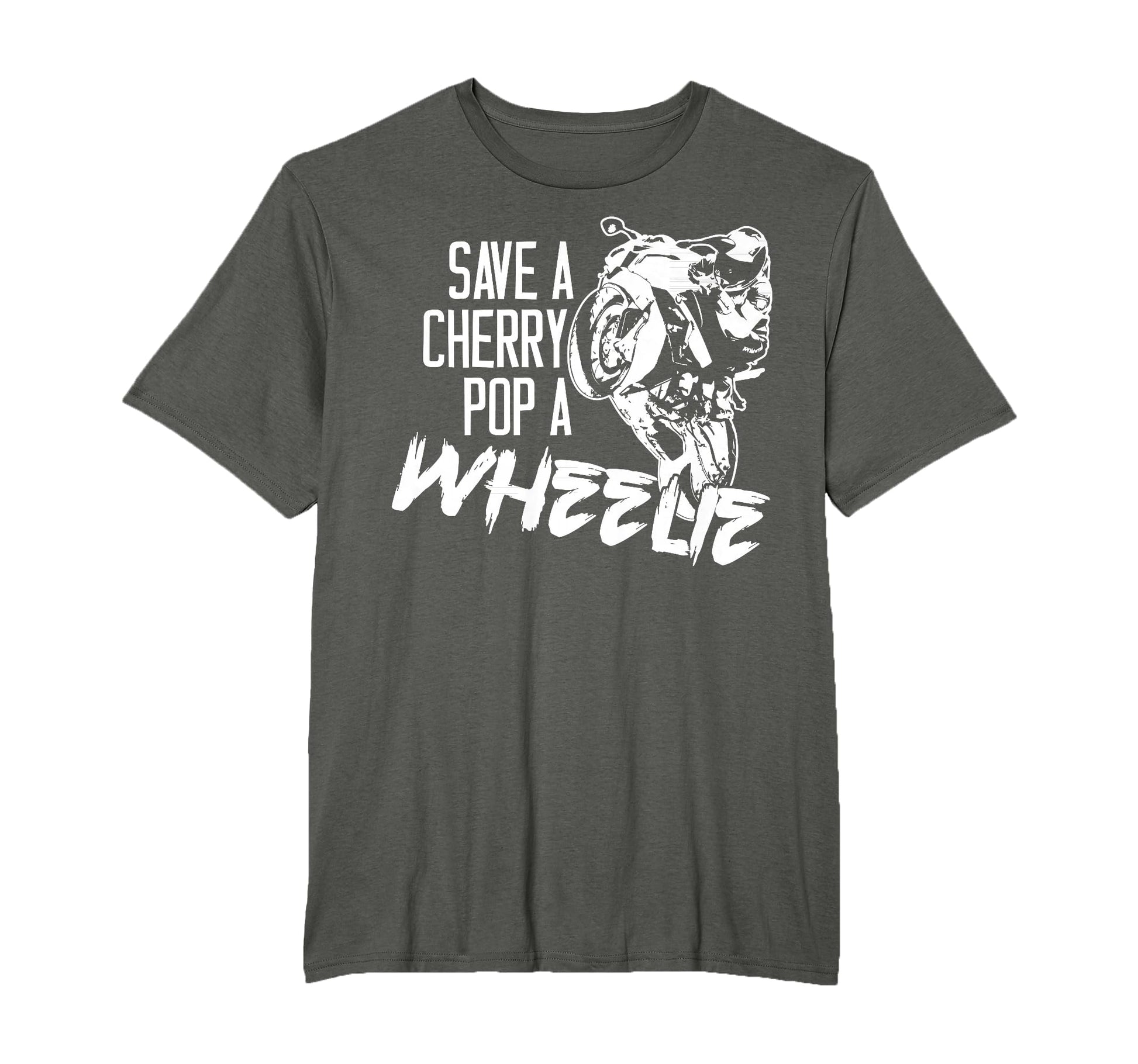 Stunt Riders Save Cherry Pop Wheelie T-Shirt - Unique Graphic Unisex - T-Shirt, Sweatshirt, Hoodie