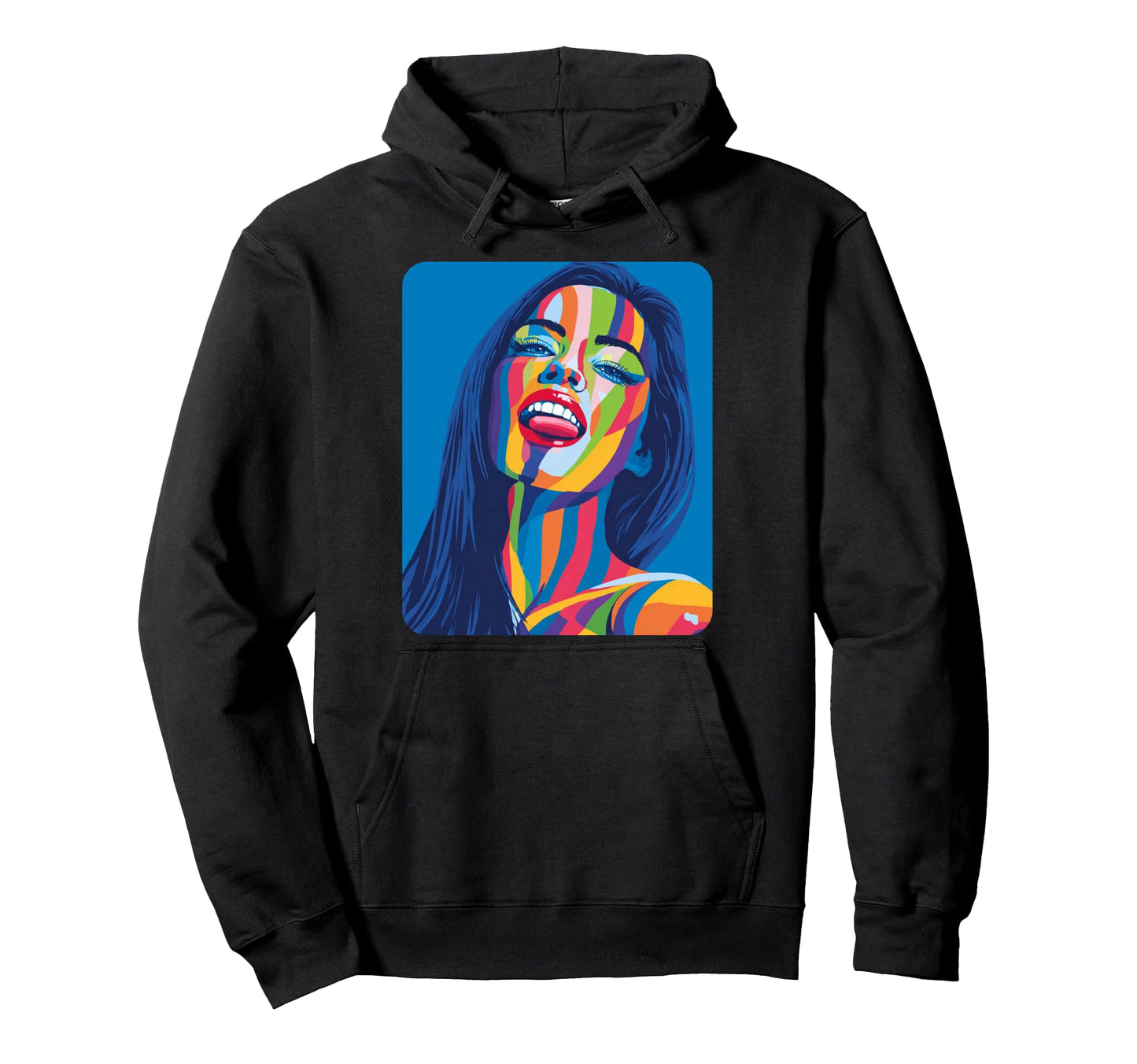 Pop Art Female Womens Abstract Hoodie - Casual Everyday Wear for Adults - T-Shirt, Sweatshirt, Hoodie