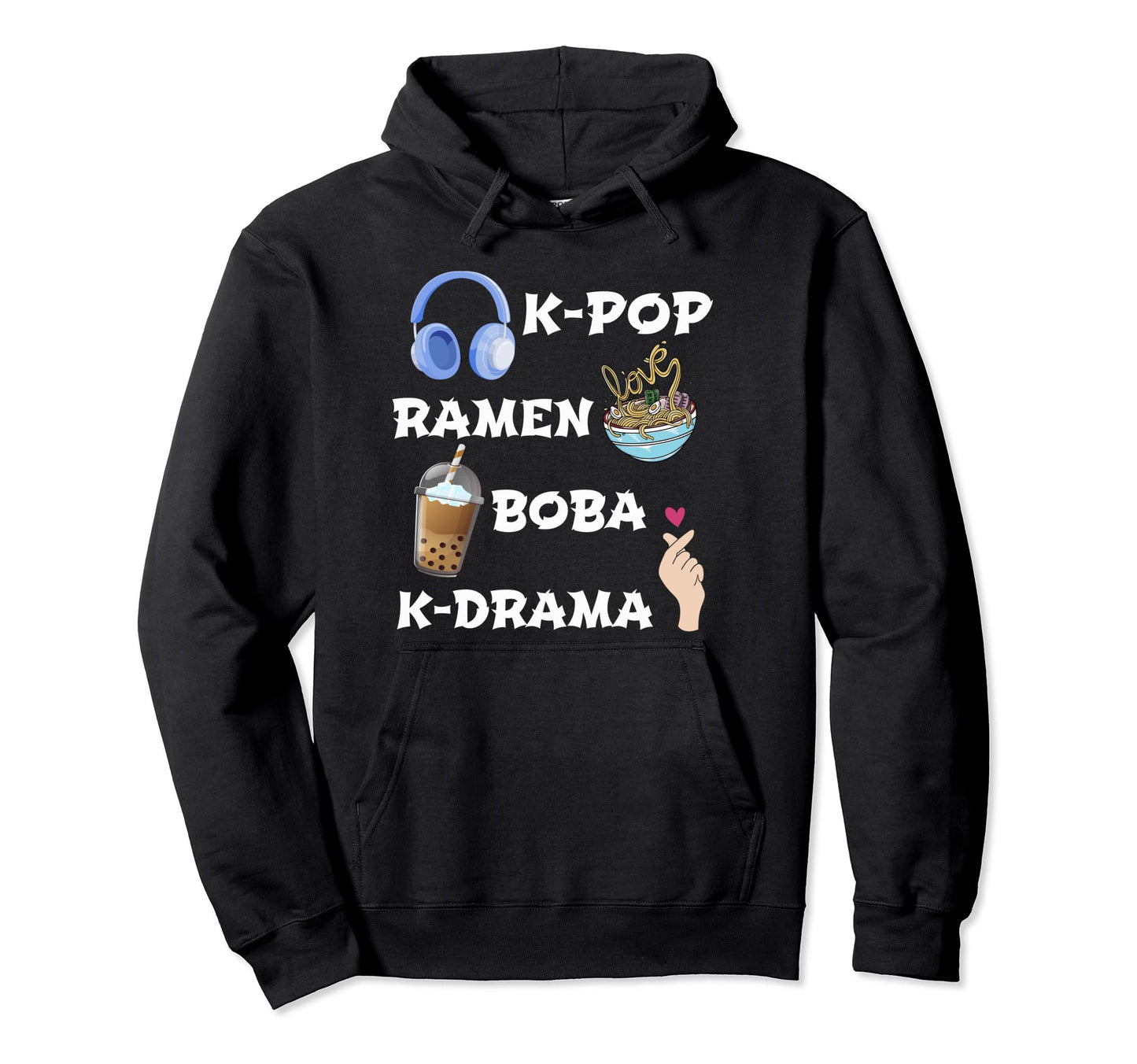 Fun Kawaii K Pop Ramen Boba Ice Hoodie - Casual Everyday Wear Unisex - T-Shirt, Sweatshirt, Hoodie