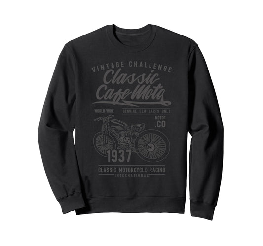 Cafe Racer Motorcycle Sweatshirt - Trendy Graphic for Adults - T-Shirt, Sweatshirt, Hoodie