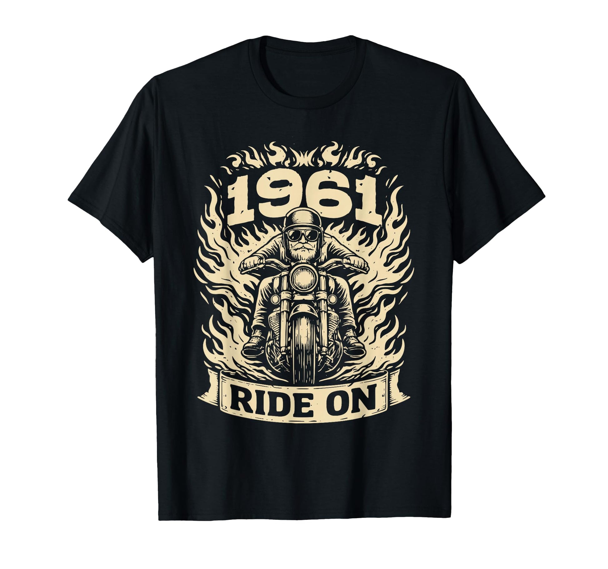 Biker 1961 Ride Birthday Motorcycle T-Shirt - Aesthetic Graphic for Adults - T-Shirt, Sweatshirt, Hoodie