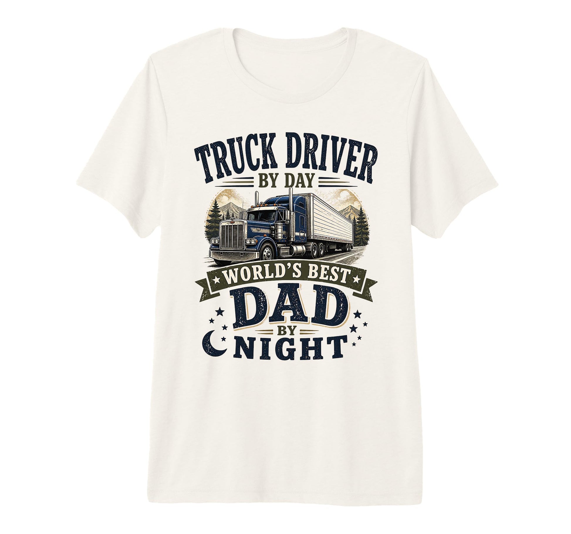 Mens Truck Driver Day Worlds Best T-Shirt - Aesthetic Graphic for Adults - T-Shirt, Sweatshirt, Hoodie
