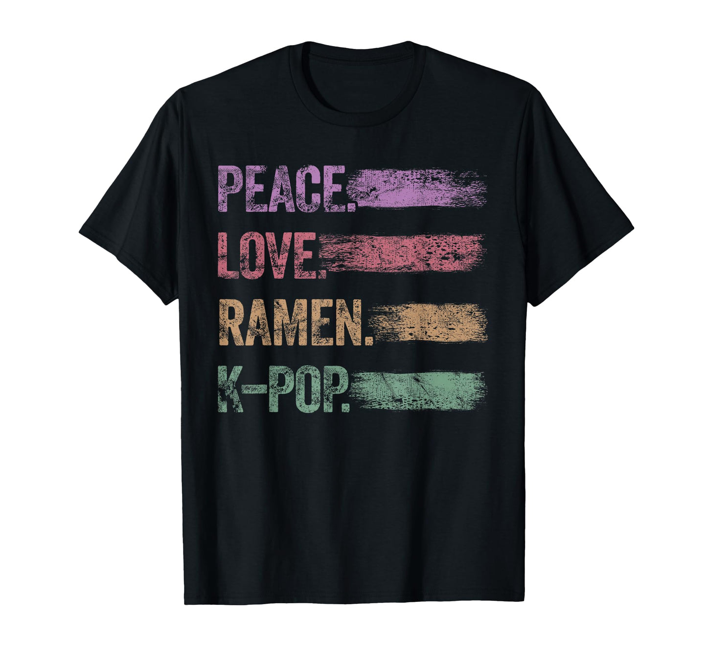 Ramen Kpop Peace Love Ramen K Pop K T-Shirt - Custom Art Print Men Women - T-Shirt, Sweatshirt, Hoodie
