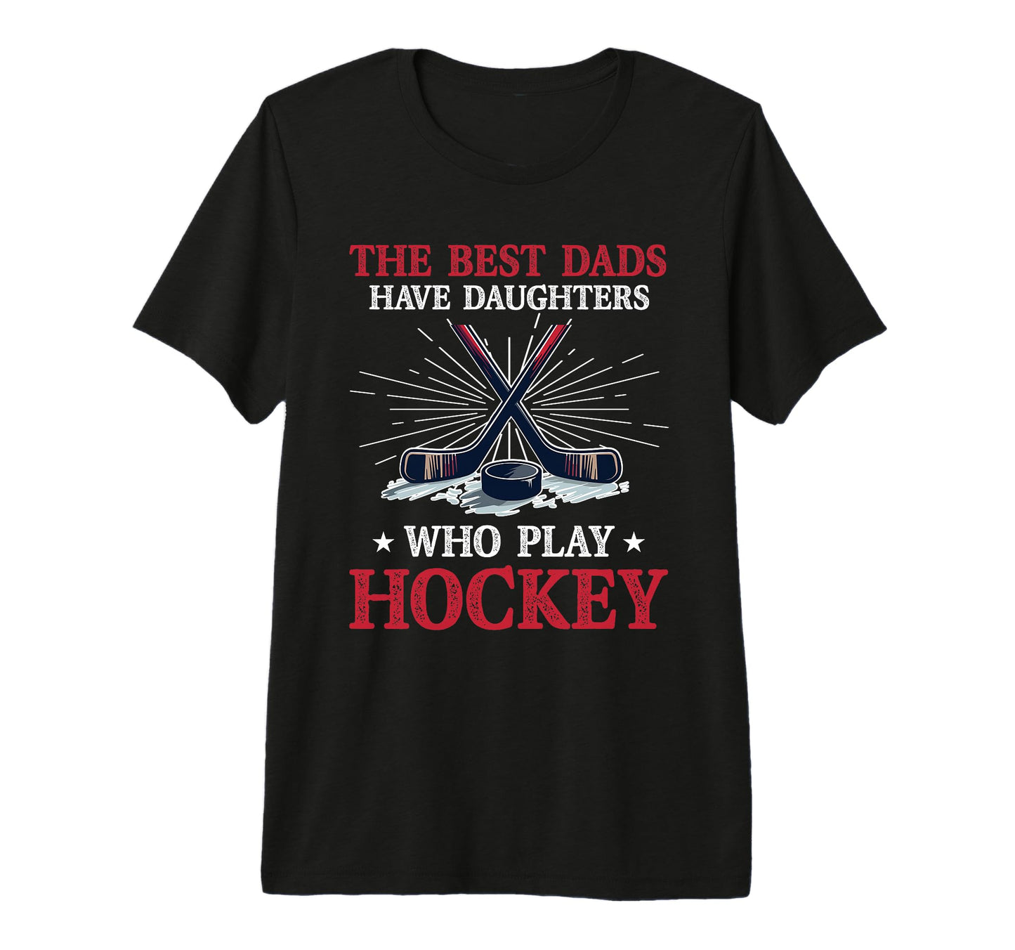 Ice Hockey Dad Tri Blend T-Shirt - Custom Art Print for Adults - T-Shirt, Sweatshirt, Hoodie