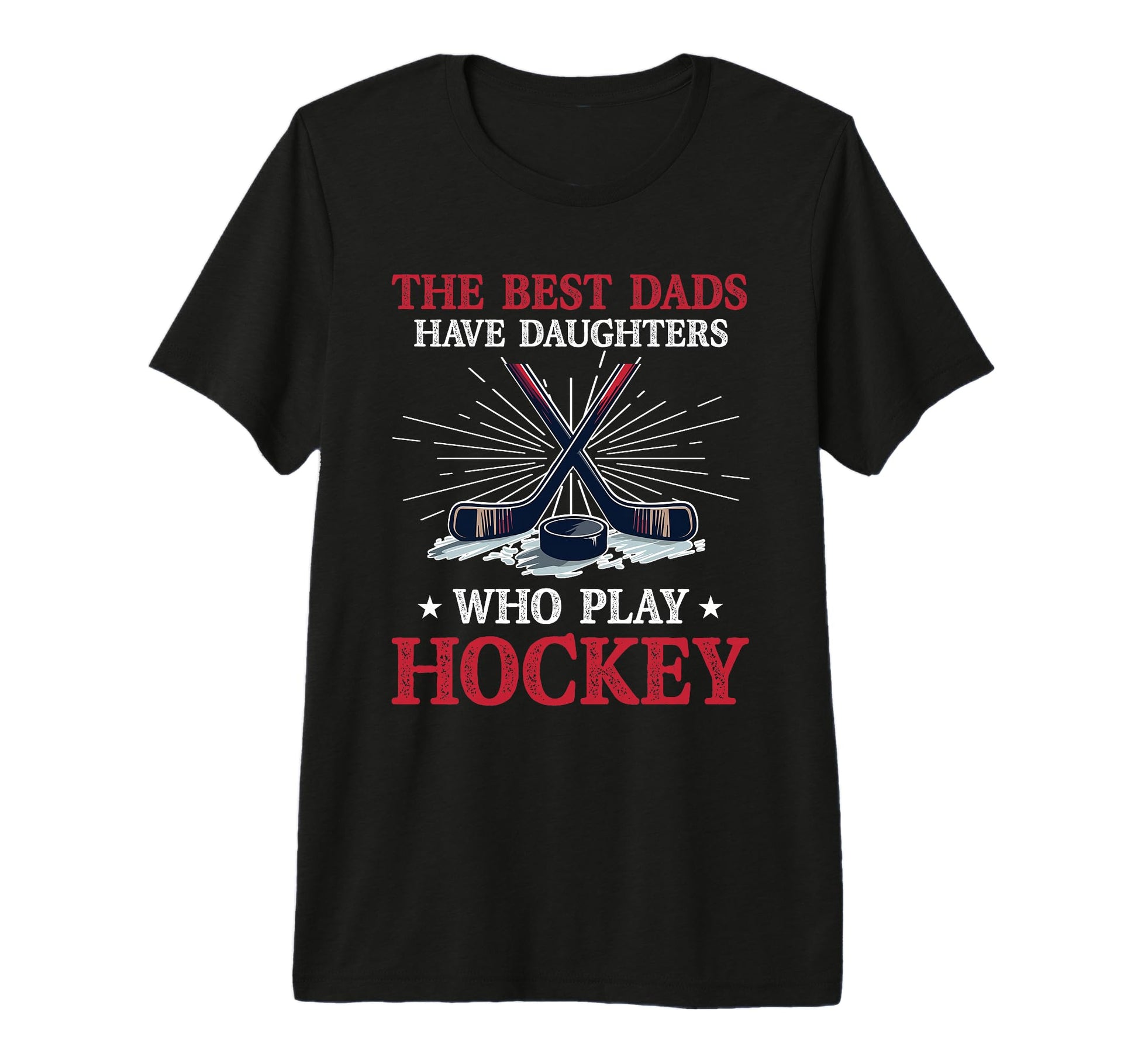 Ice Hockey Dad Tri Blend T-Shirt - Custom Art Print for Adults - T-Shirt, Sweatshirt, Hoodie