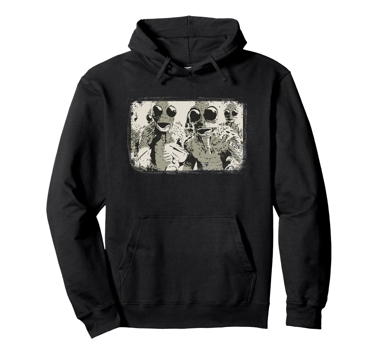Sleestak Land Lost Distressed Hoodie - Trendy Graphic for Adults - T-Shirt, Sweatshirt, Hoodie