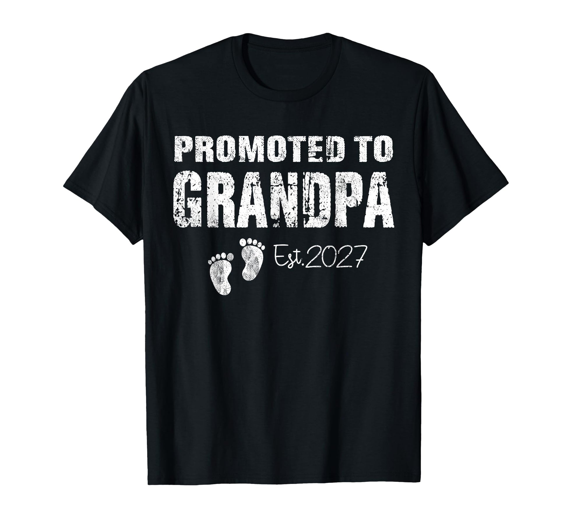 Promoted To Grandpa 2027 Funny New T-Shirt - Minimalist Print Men Women - T-Shirt, Sweatshirt, Hoodie
