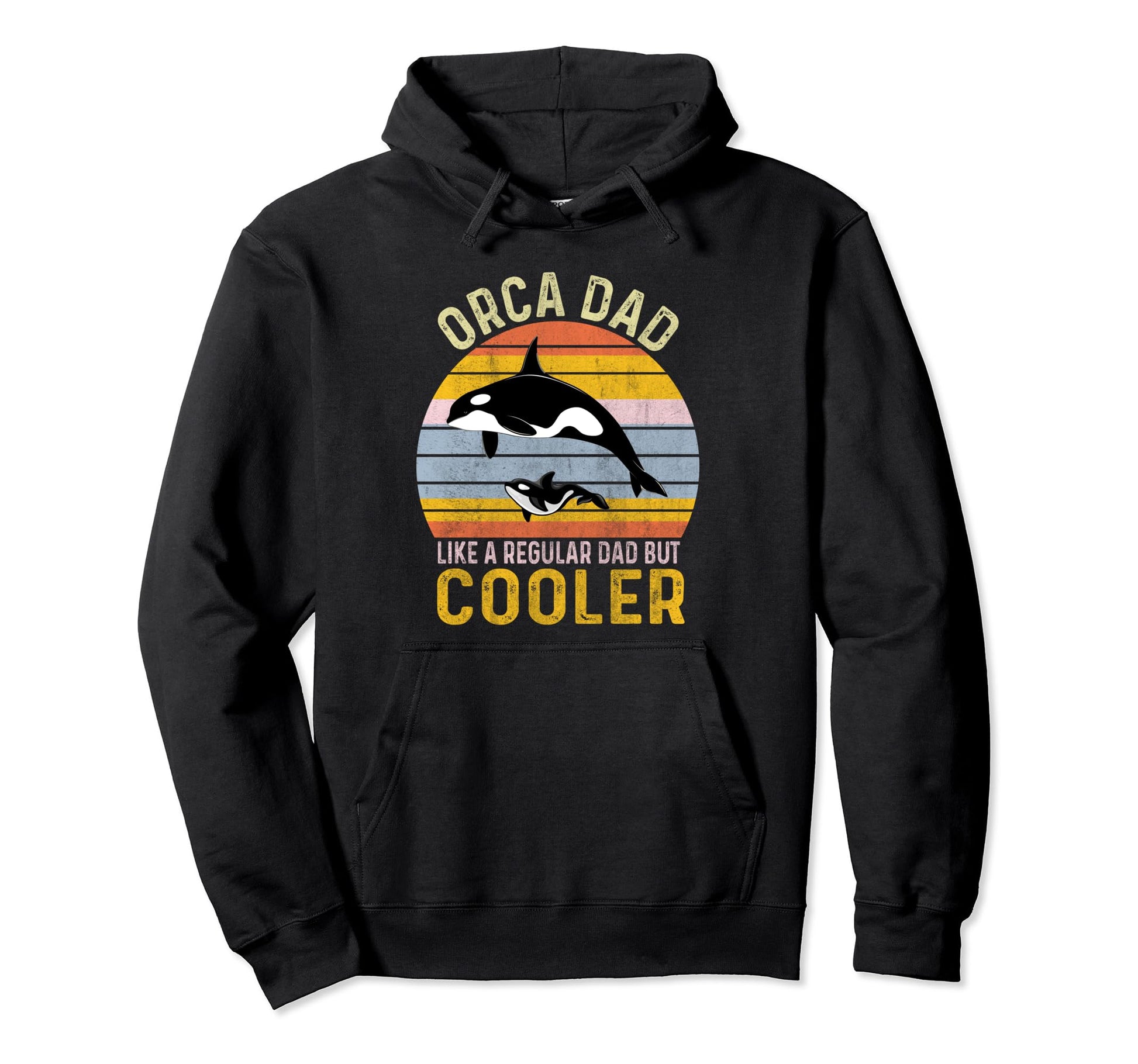 Orca Dad Like Regular Dad But Cooler Hoodie - Graphic Print for Adults - T-Shirt, Sweatshirt, Hoodie
