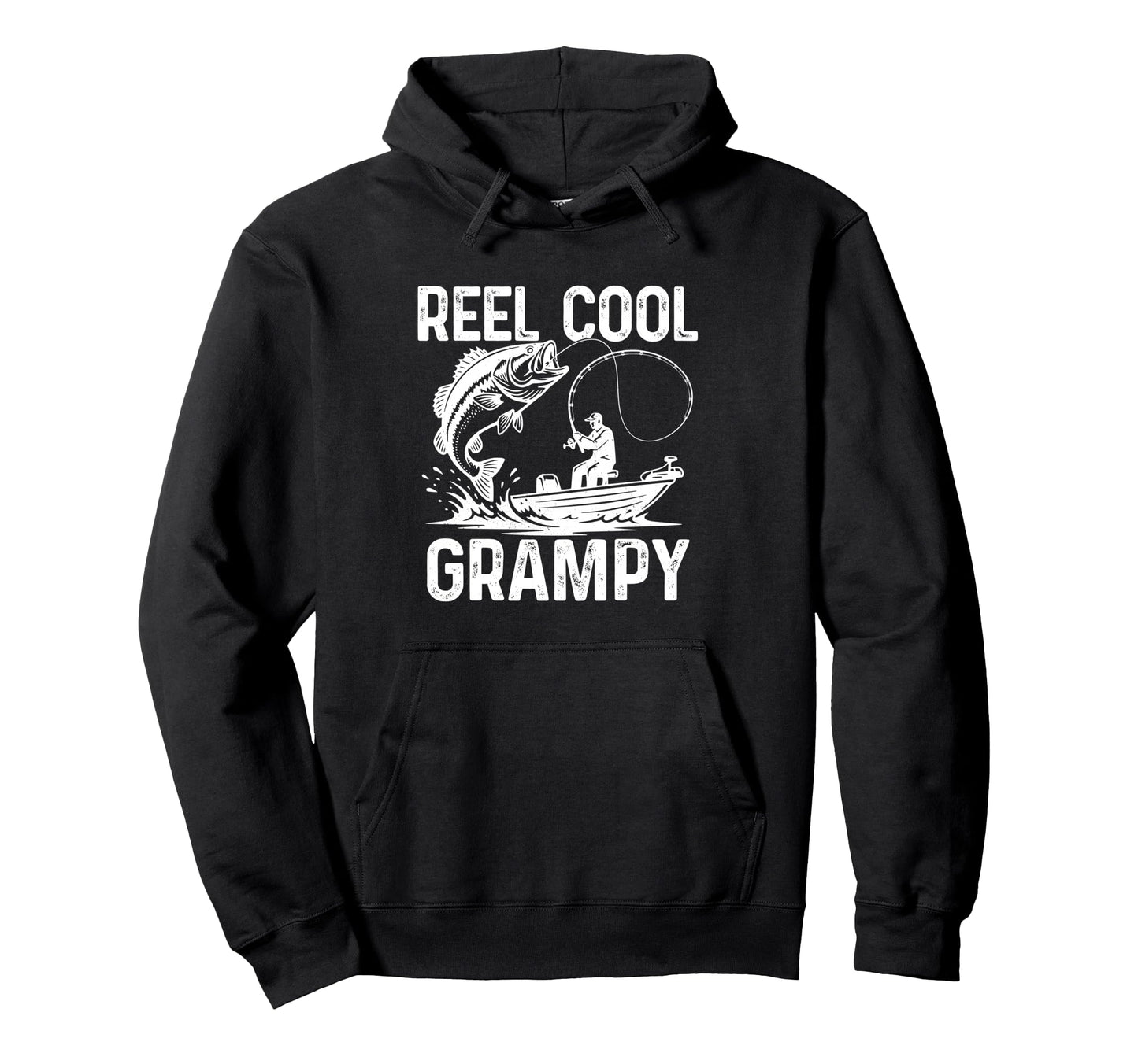 Reel Grampy Fishing Gifts Fathers Day Hoodie - Graphic Print for Adults - T-Shirt, Sweatshirt, Hoodie