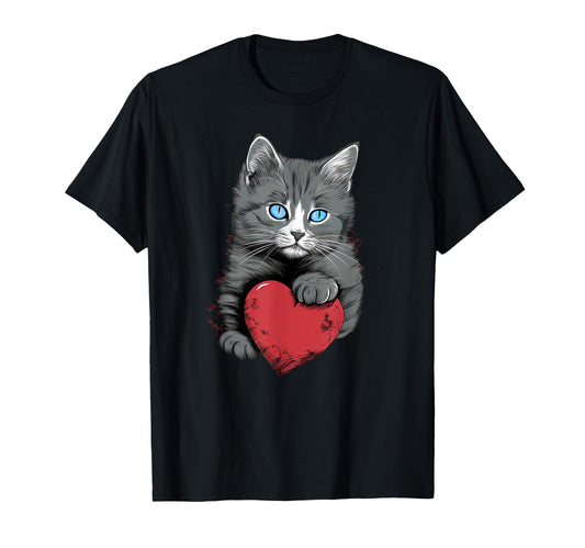Cat Gift Kitten Lovers Colorful Art T-Shirt - Aesthetic Graphic Men Women - T-Shirt, Sweatshirt, Hoodie