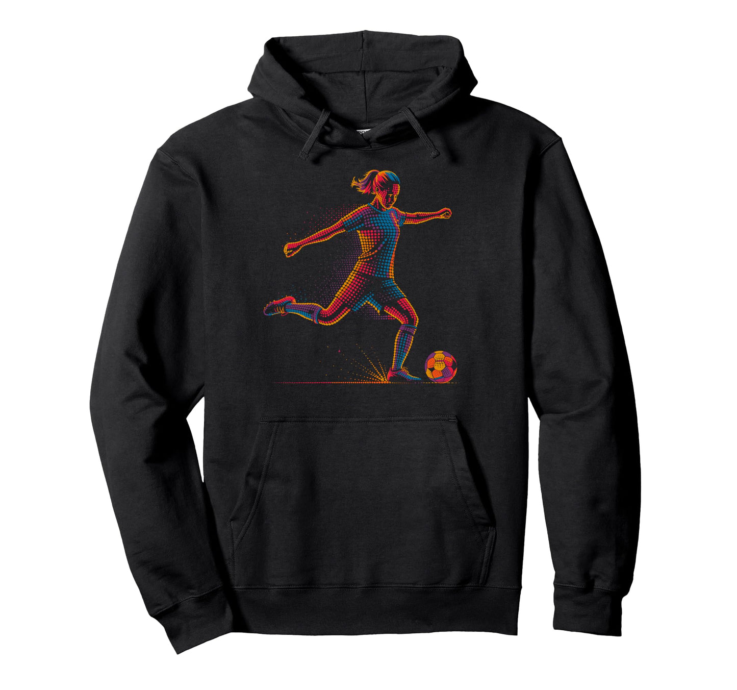 Colorful Funny Soccer Fan Dad Mom Hoodie - Casual Everyday Wear Men Women - T-Shirt, Sweatshirt, Hoodie