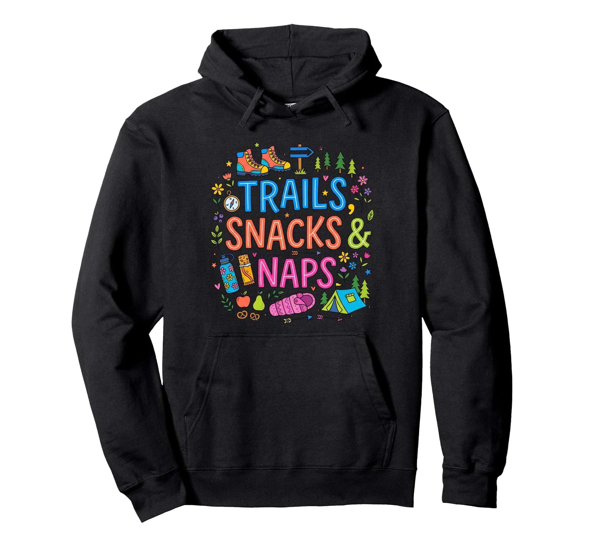 Funny Hiking Outdoor Adventures Nature Hoodie - Custom Art Print Unisex - T-Shirt, Sweatshirt, Hoodie