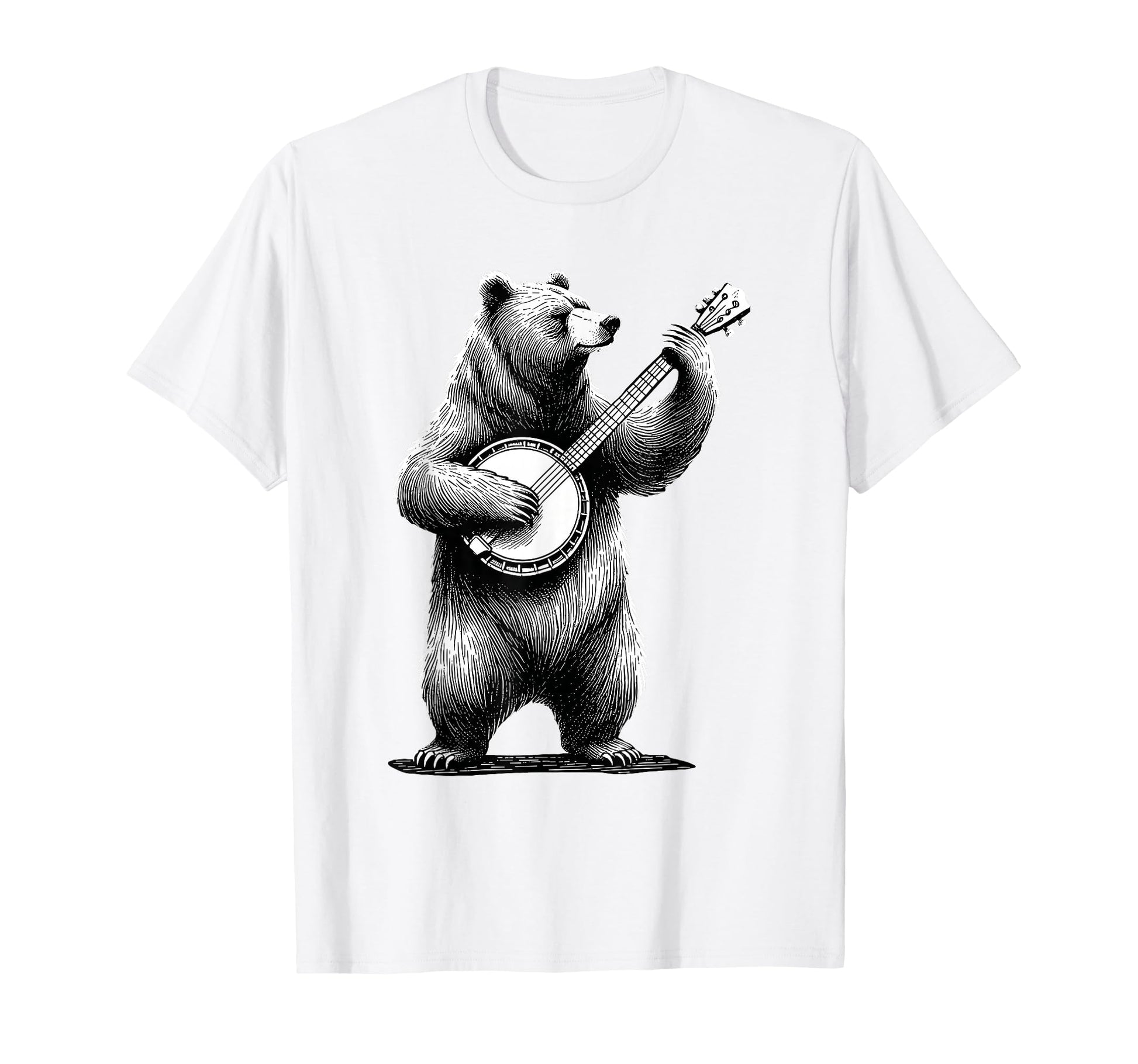 Bear Banjo Bluegrass Marching Band T-Shirt - Aesthetic Graphic Men Women - T-Shirt, Sweatshirt, Hoodie