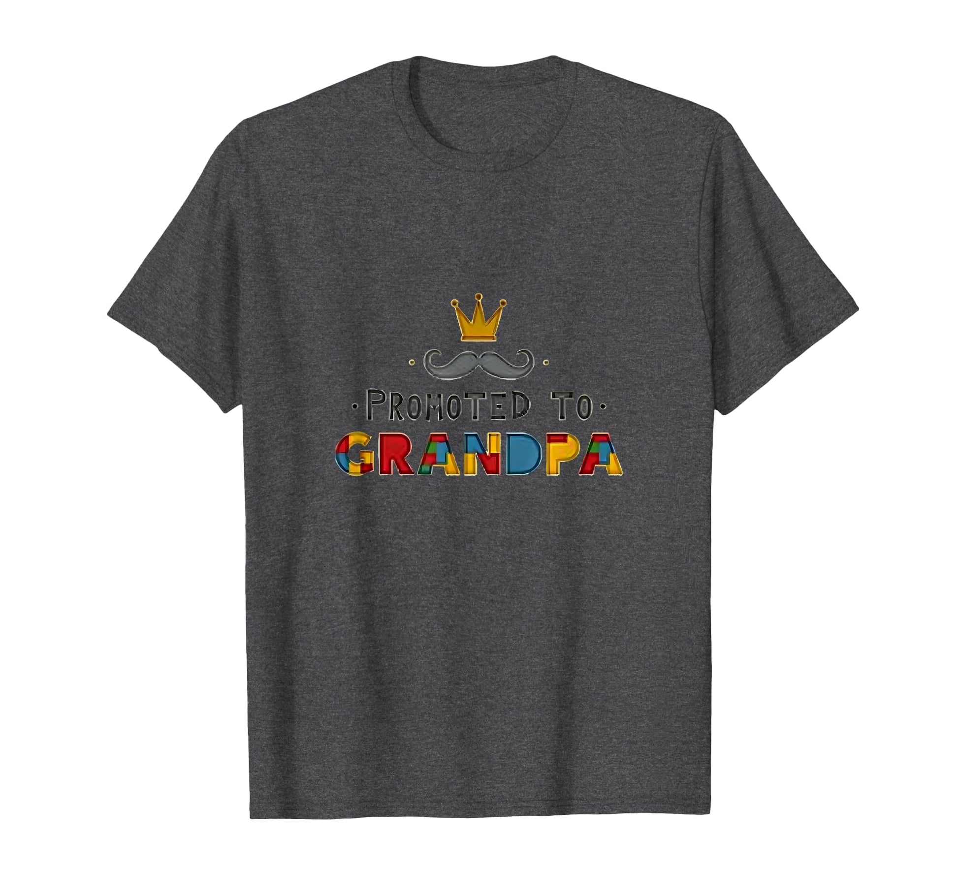 Promoted To Grandpa Royal Mustache T-Shirt - Minimalist Print Men Women - T-Shirt, Sweatshirt, Hoodie