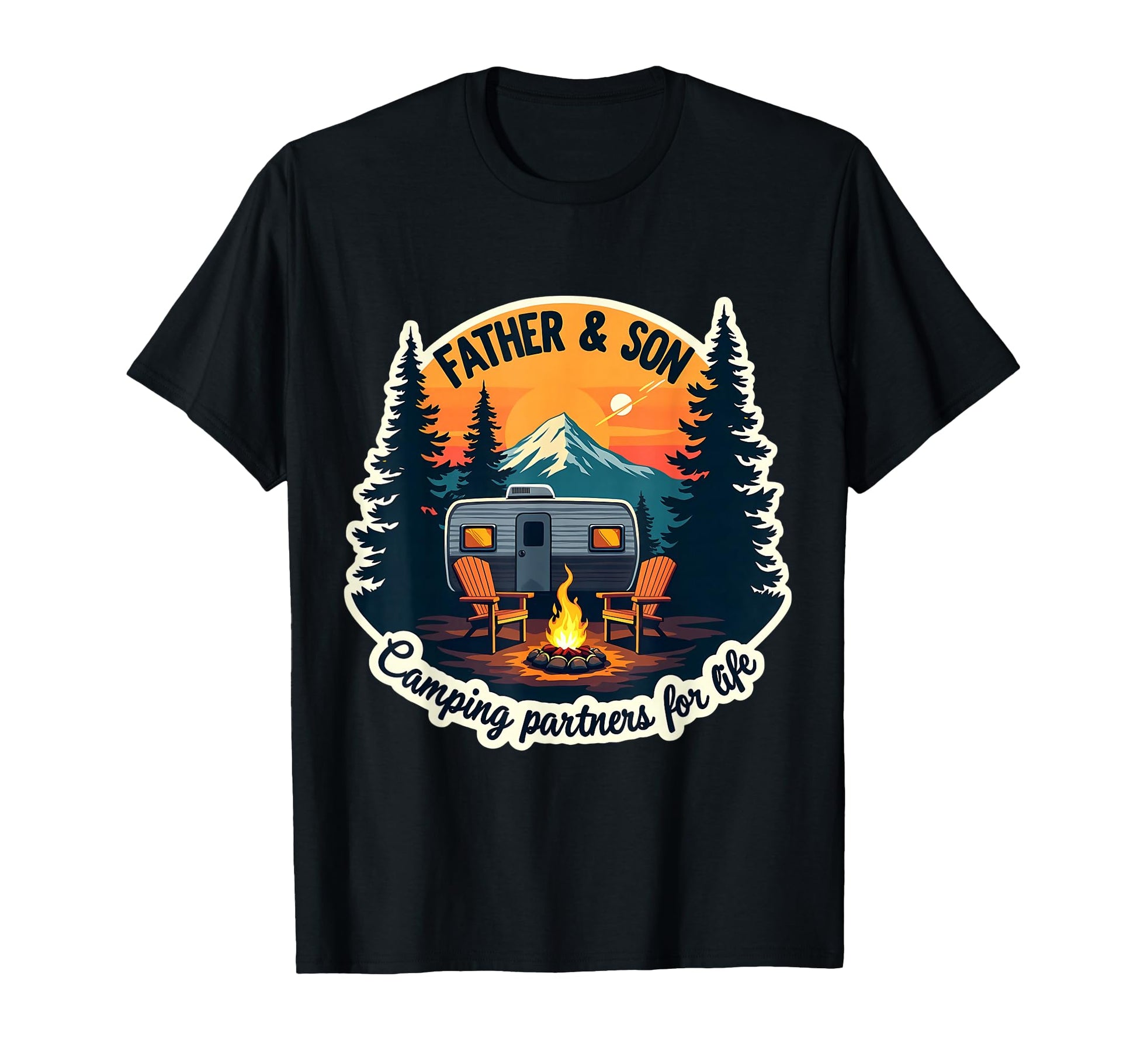 Father And Son Camping Partners T-Shirt - Casual Everyday Wear Men Women - T-Shirt, Sweatshirt, Hoodie