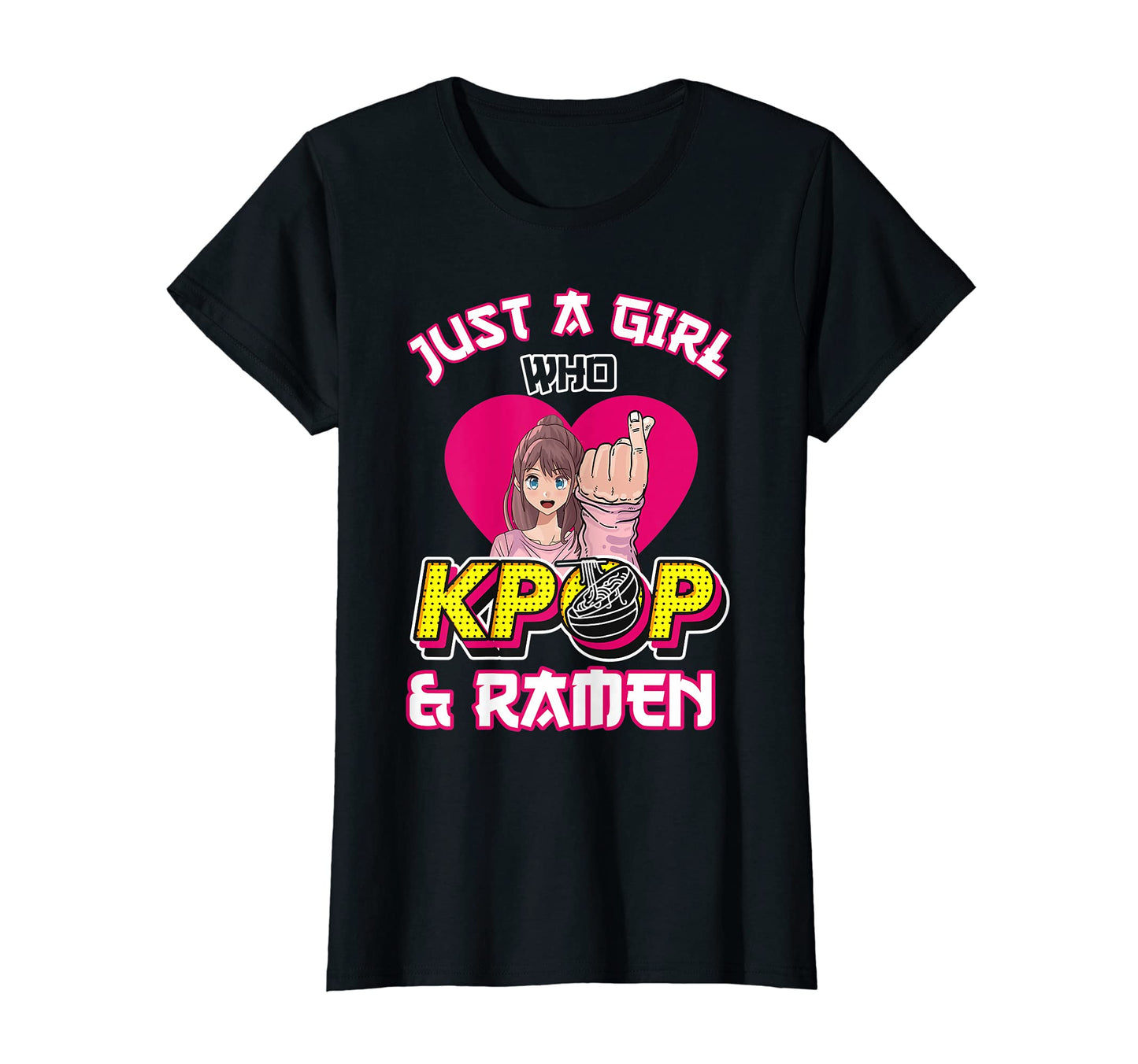 Womens Anime Just Who Loves K Pop T-Shirt - Aesthetic Graphic Men Women - T-Shirt, Sweatshirt, Hoodie
