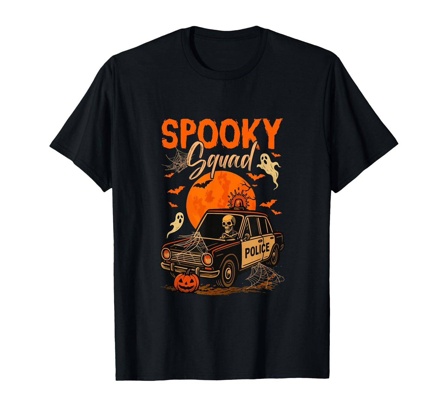 Spooky Halloween Squad Skeleton T-Shirt - Aesthetic Graphic Men Women - T-Shirt, Sweatshirt, Hoodie