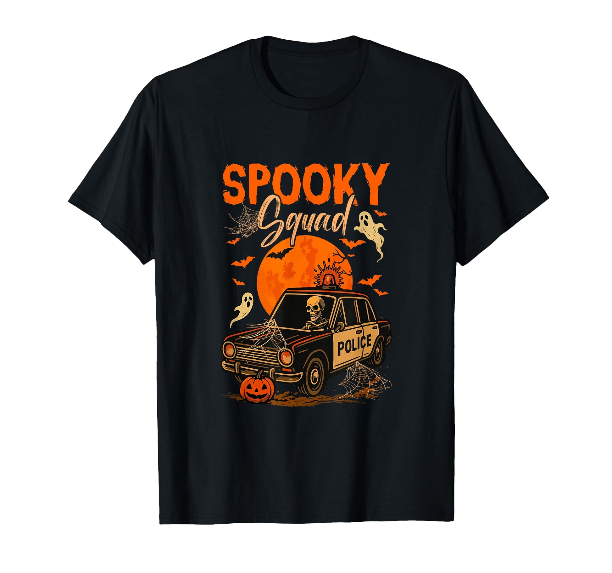 Spooky Halloween Squad Skeleton T-Shirt - Aesthetic Graphic Men Women - T-Shirt, Sweatshirt, Hoodie