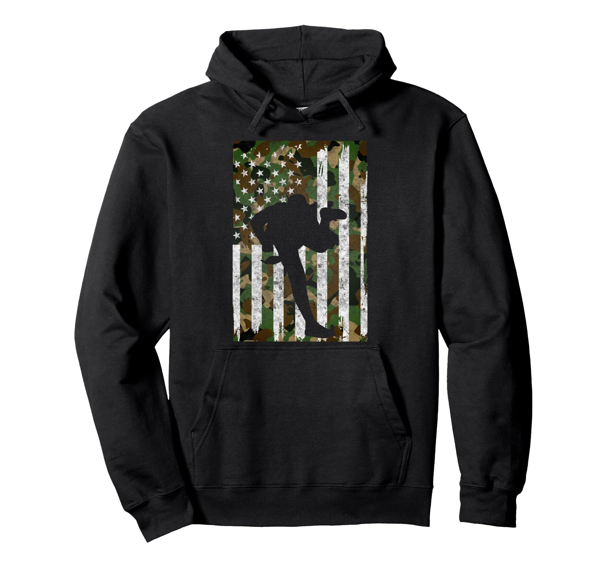 Baseball Us Camouflage Flag Baseball Dad Hoodie - Graphic Print Unisex - T-Shirt, Sweatshirt, Hoodie