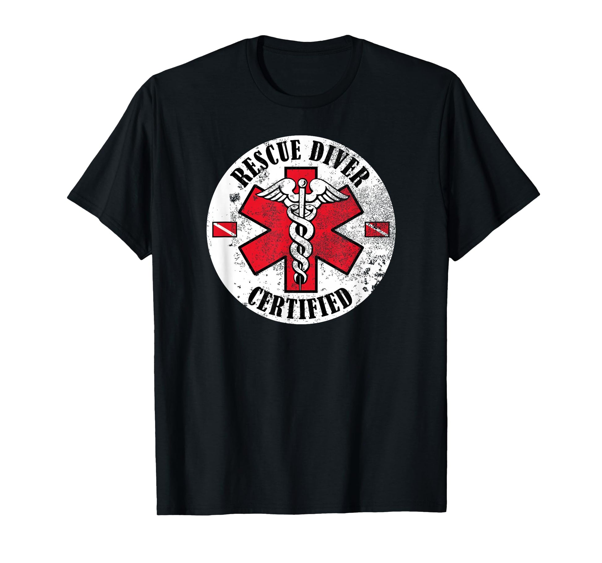 Rescue Diver Certified Distressed T-Shirt - Streetwear Style Men Women - T-Shirt, Sweatshirt, Hoodie