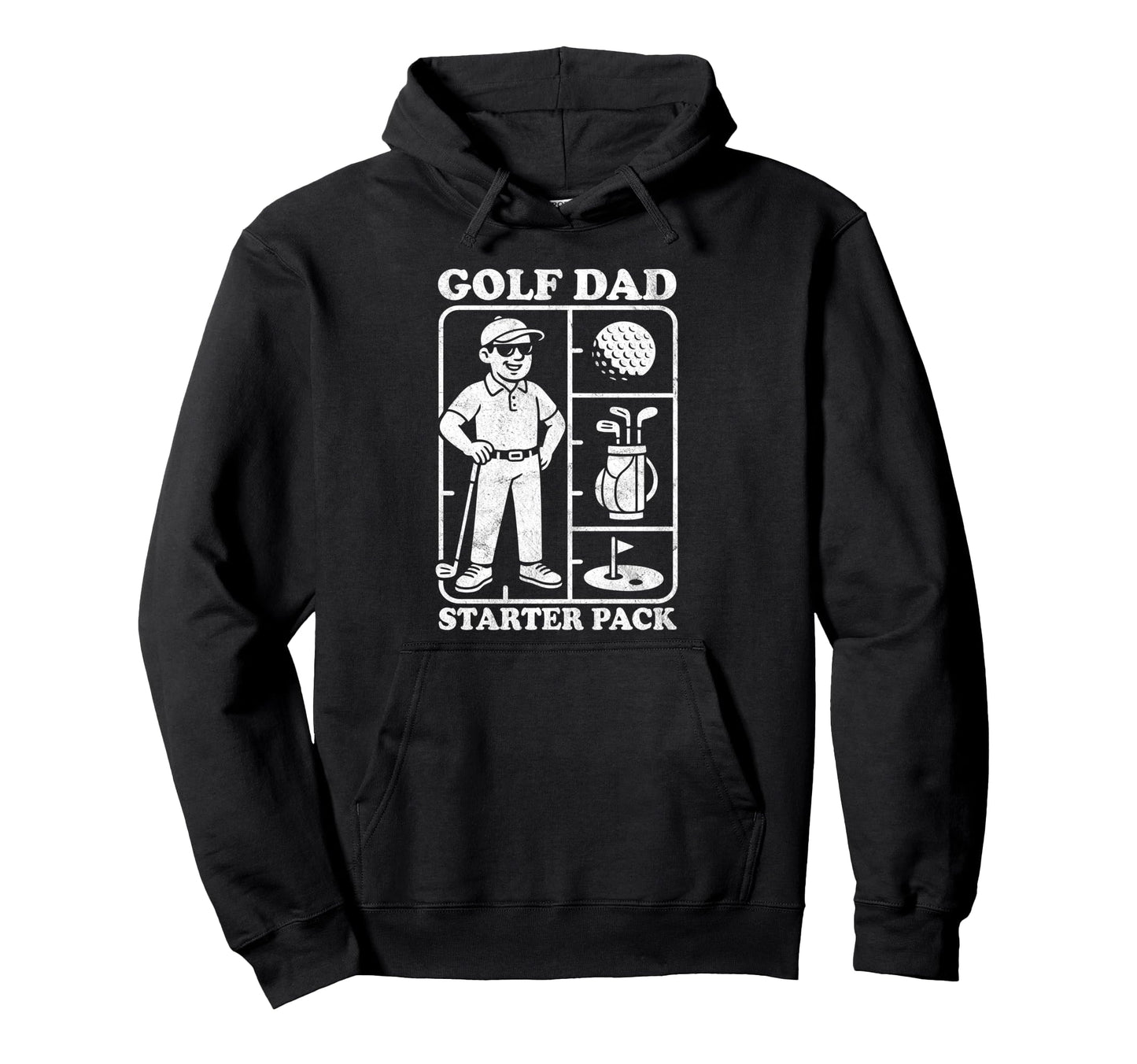Funny Golf Dad Starter Pack Fathers Hoodie - Aesthetic Graphic Men Women - T-Shirt, Sweatshirt, Hoodie