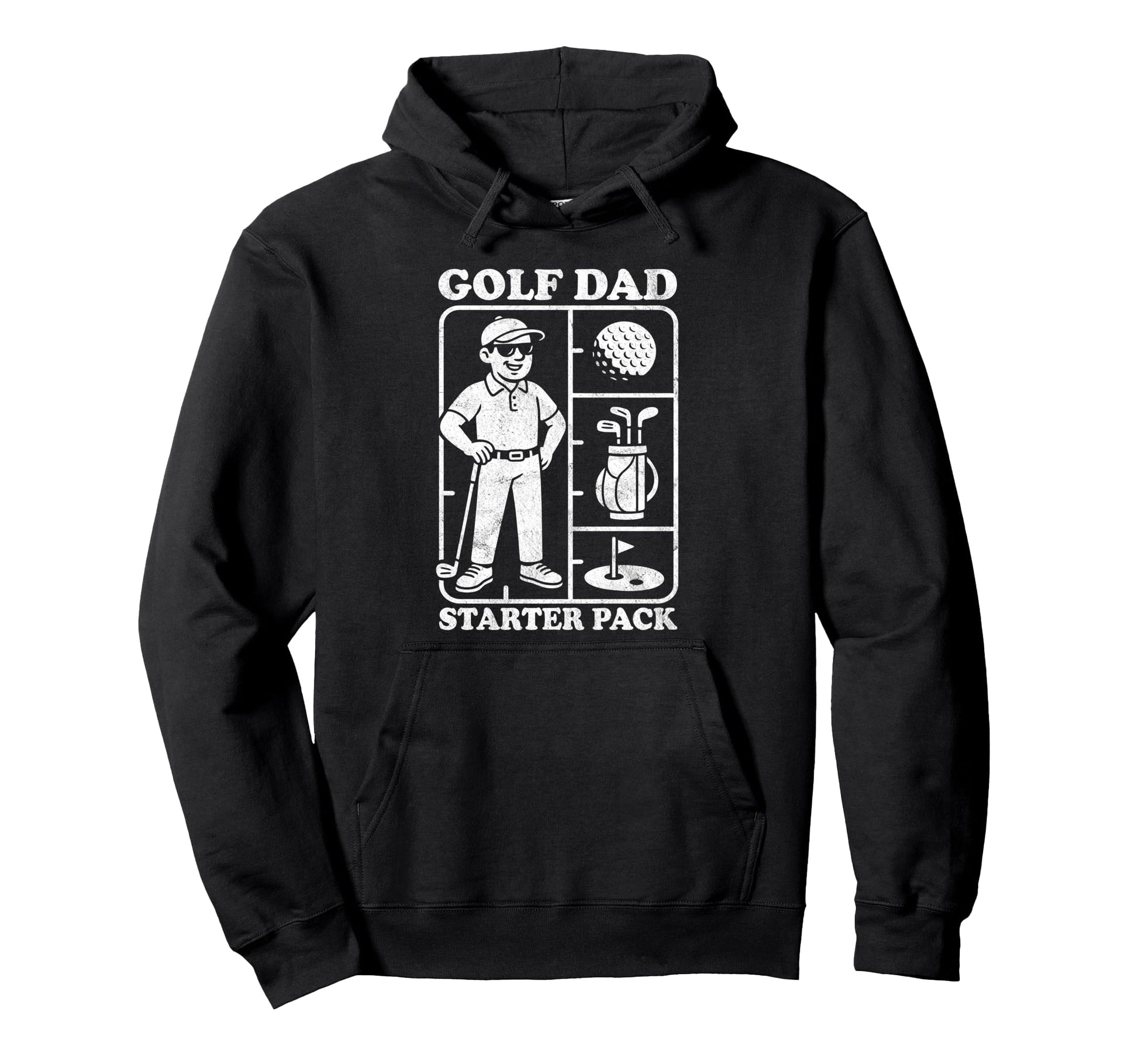 Funny Golf Dad Starter Pack Fathers Hoodie - Aesthetic Graphic Men Women - T-Shirt, Sweatshirt, Hoodie