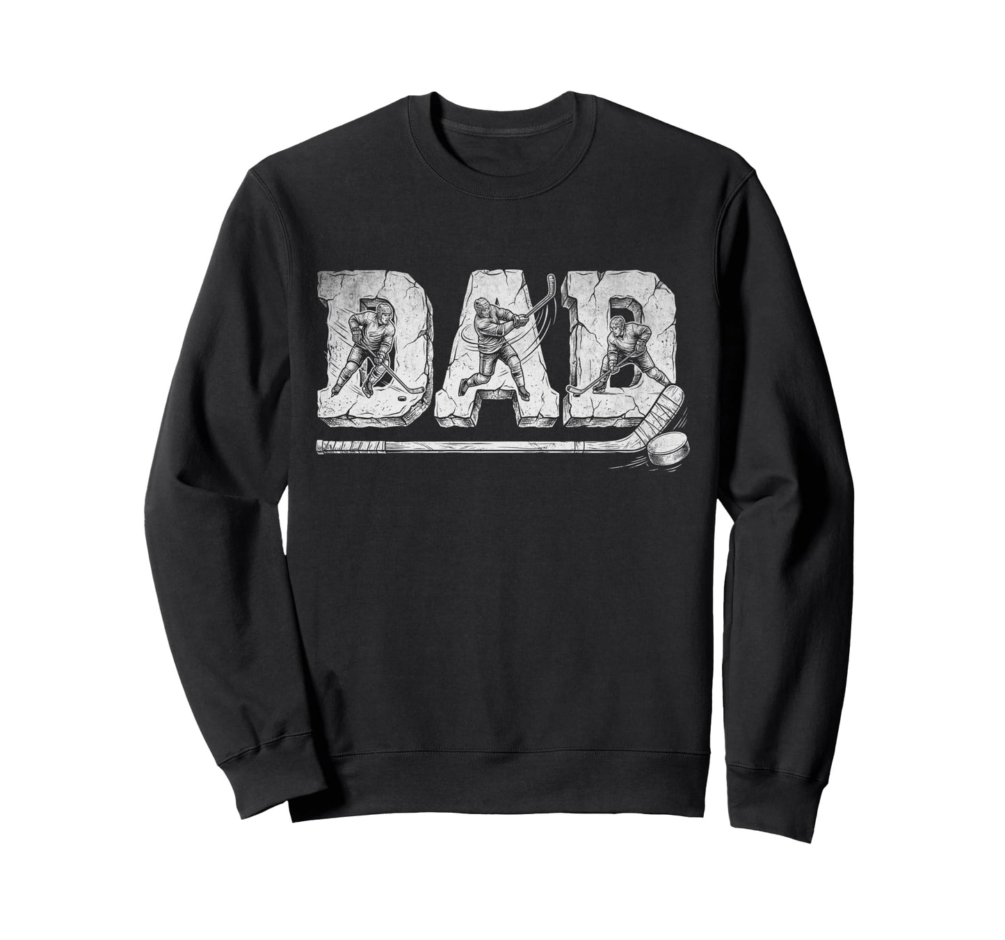 Hockey Dad Fathers Day Sweatshirt - Novelty Apparel Unisex - T-Shirt, Sweatshirt, Hoodie