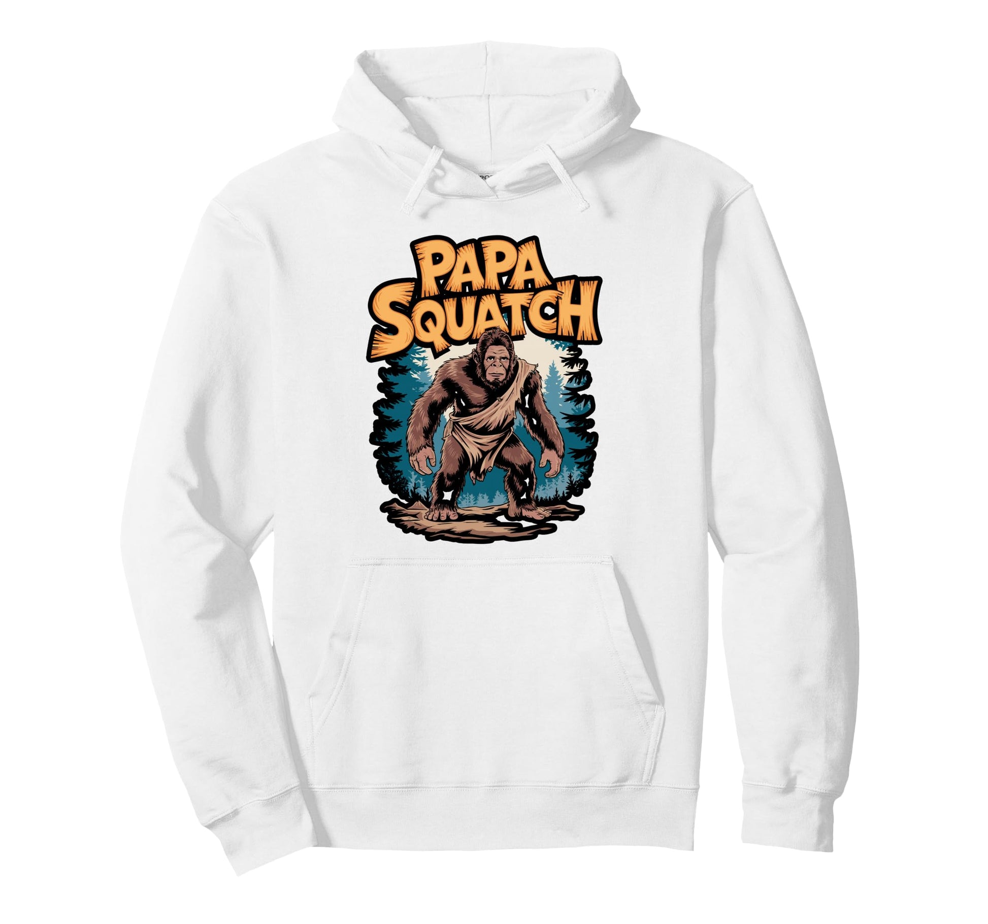 Papa Squatch Funny Bigfoot Dad Hoodie - Fun Novelty Design for Adults - T-Shirt, Sweatshirt, Hoodie