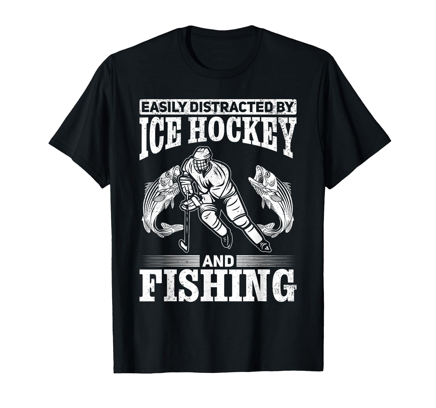 Ice Hockey Easily Distracted Ice Hockey T-Shirt - Unique Graphic Unisex - T-Shirt, Sweatshirt, Hoodie