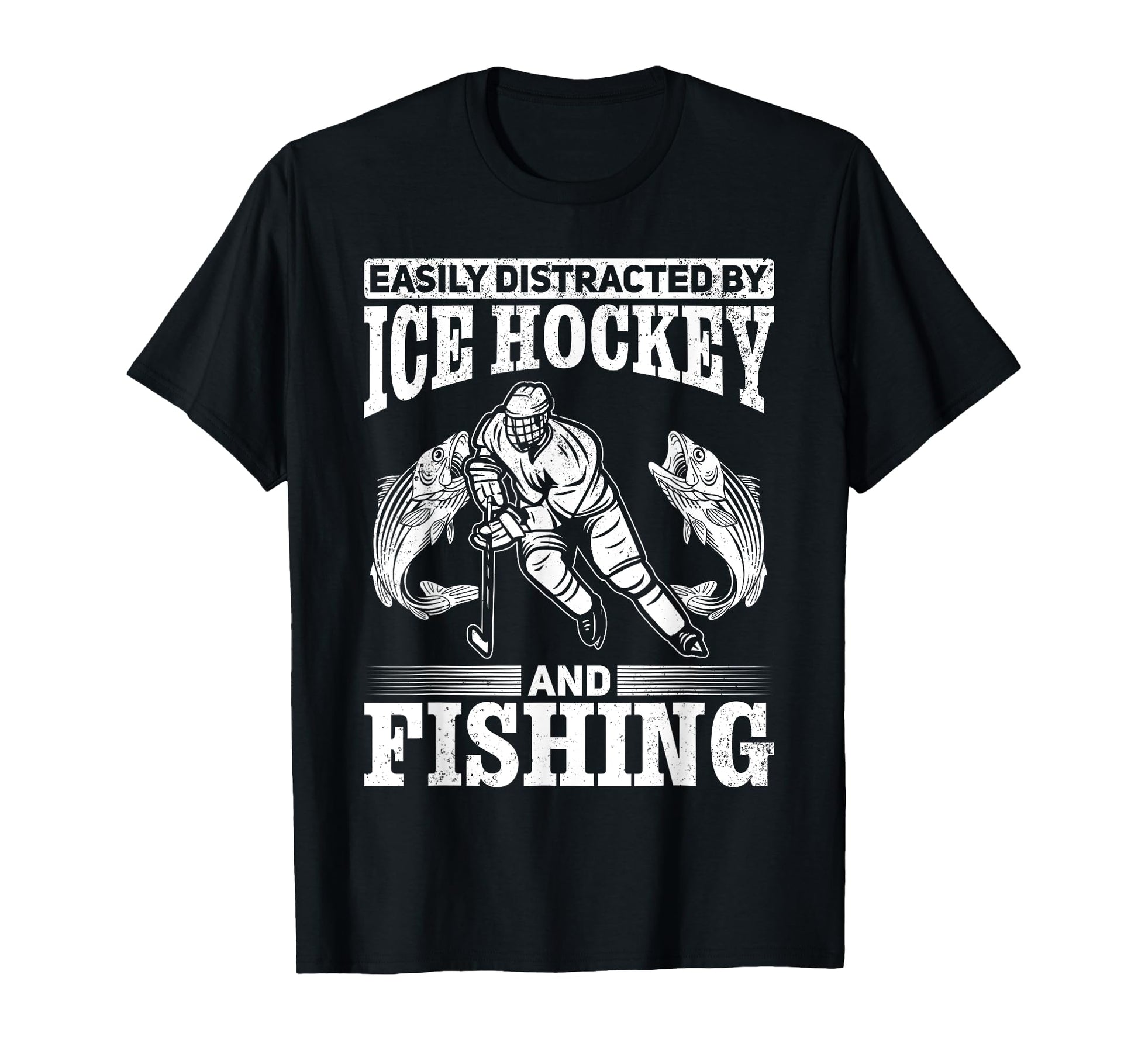 Ice Hockey Easily Distracted Ice Hockey T-Shirt - Unique Graphic Unisex - T-Shirt, Sweatshirt, Hoodie
