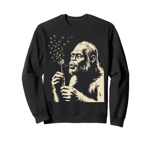 Blowing Wishes Funny Bigfoot Blowing Sweatshirt - Trendy Graphic Unisex - T-Shirt, Sweatshirt, Hoodie