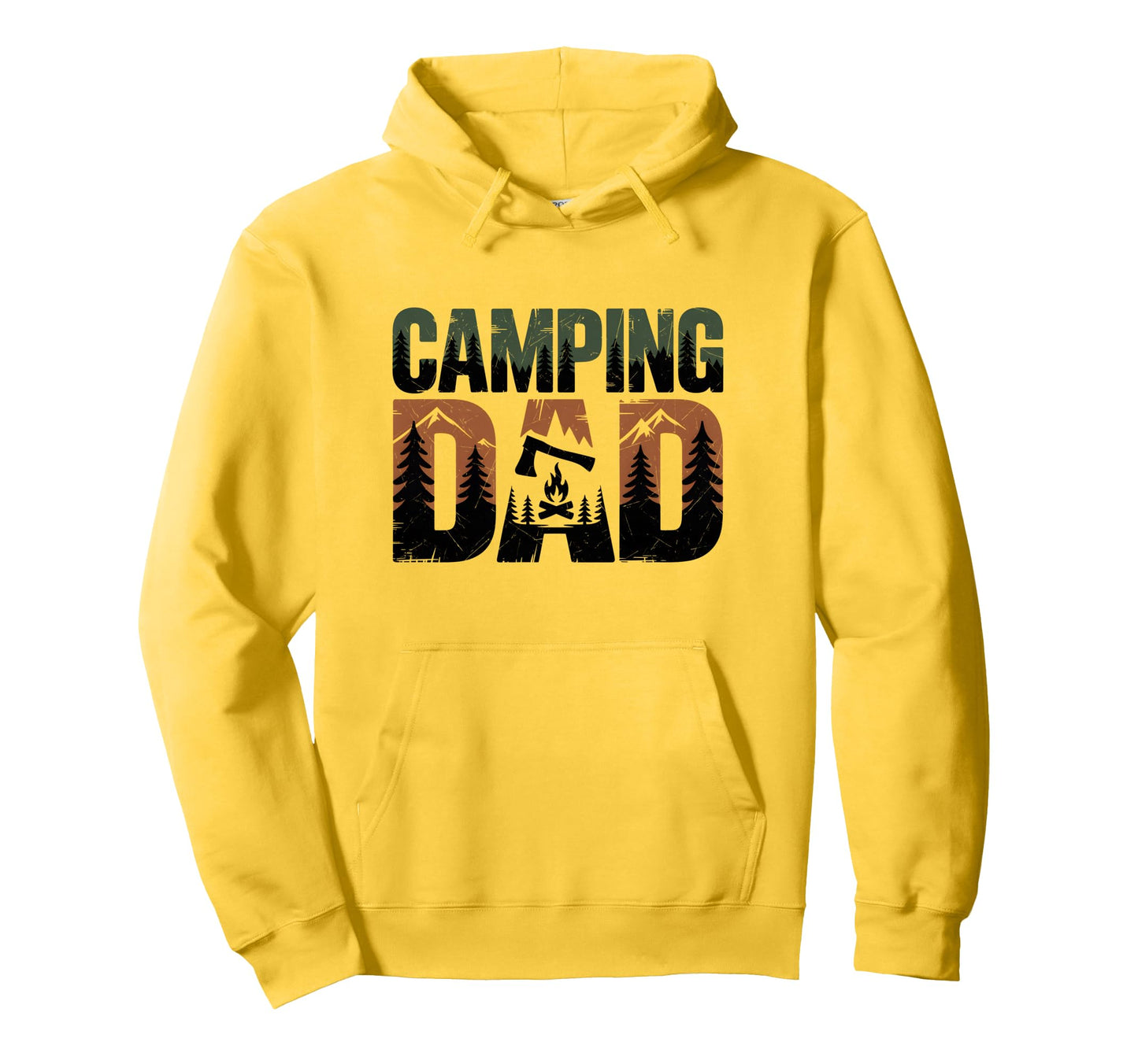 Camping Dad Bushcraft Outdoor Hoodie - Minimalist Print for Adults - T-Shirt, Sweatshirt, Hoodie