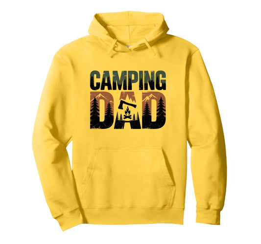 Camping Dad Bushcraft Outdoor Hoodie - Minimalist Print for Adults - T-Shirt, Sweatshirt, Hoodie
