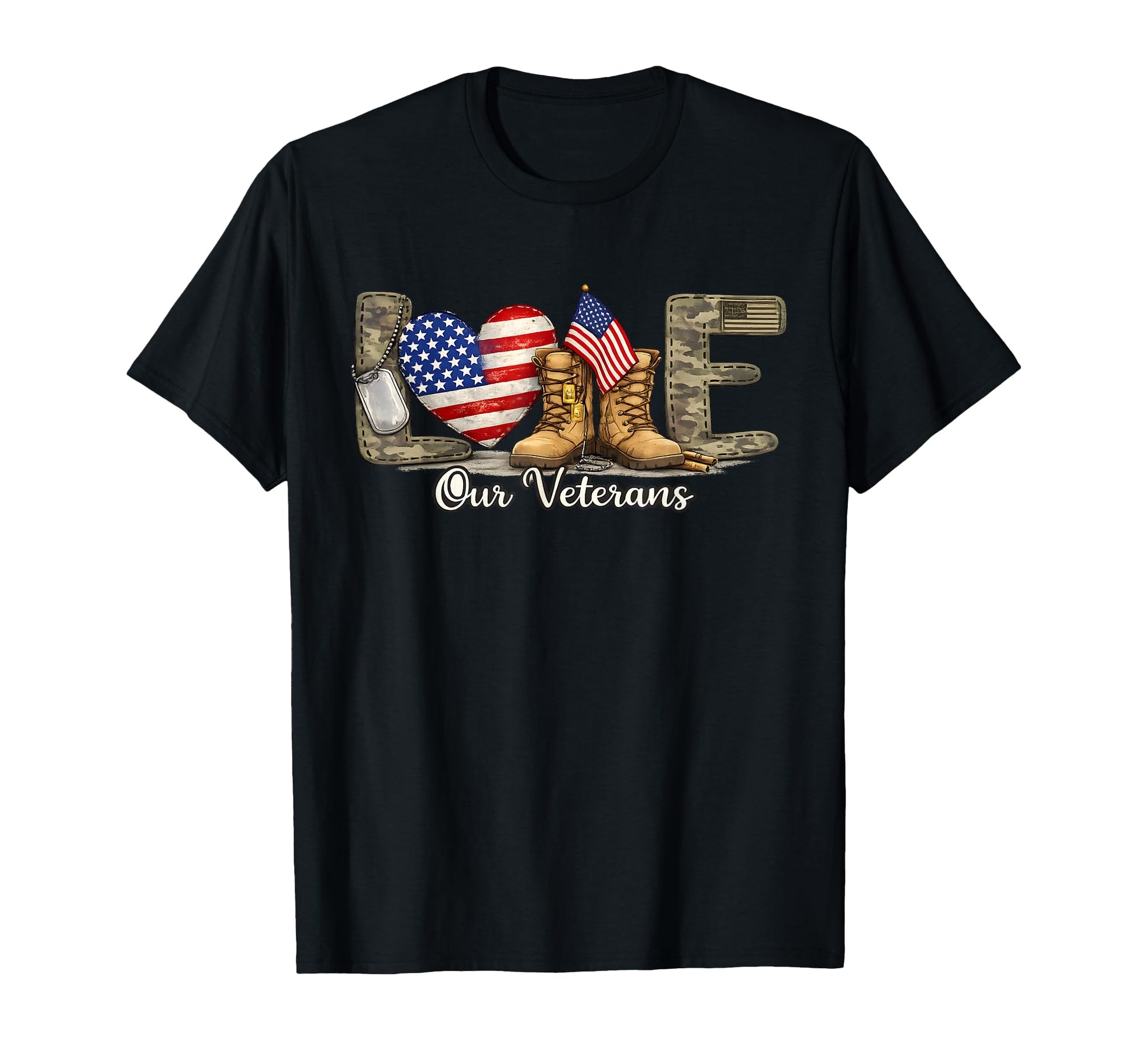 Love Our Veterans Day Proud Military T-Shirt - Streetwear Style Men Women - T-Shirt, Sweatshirt, Hoodie