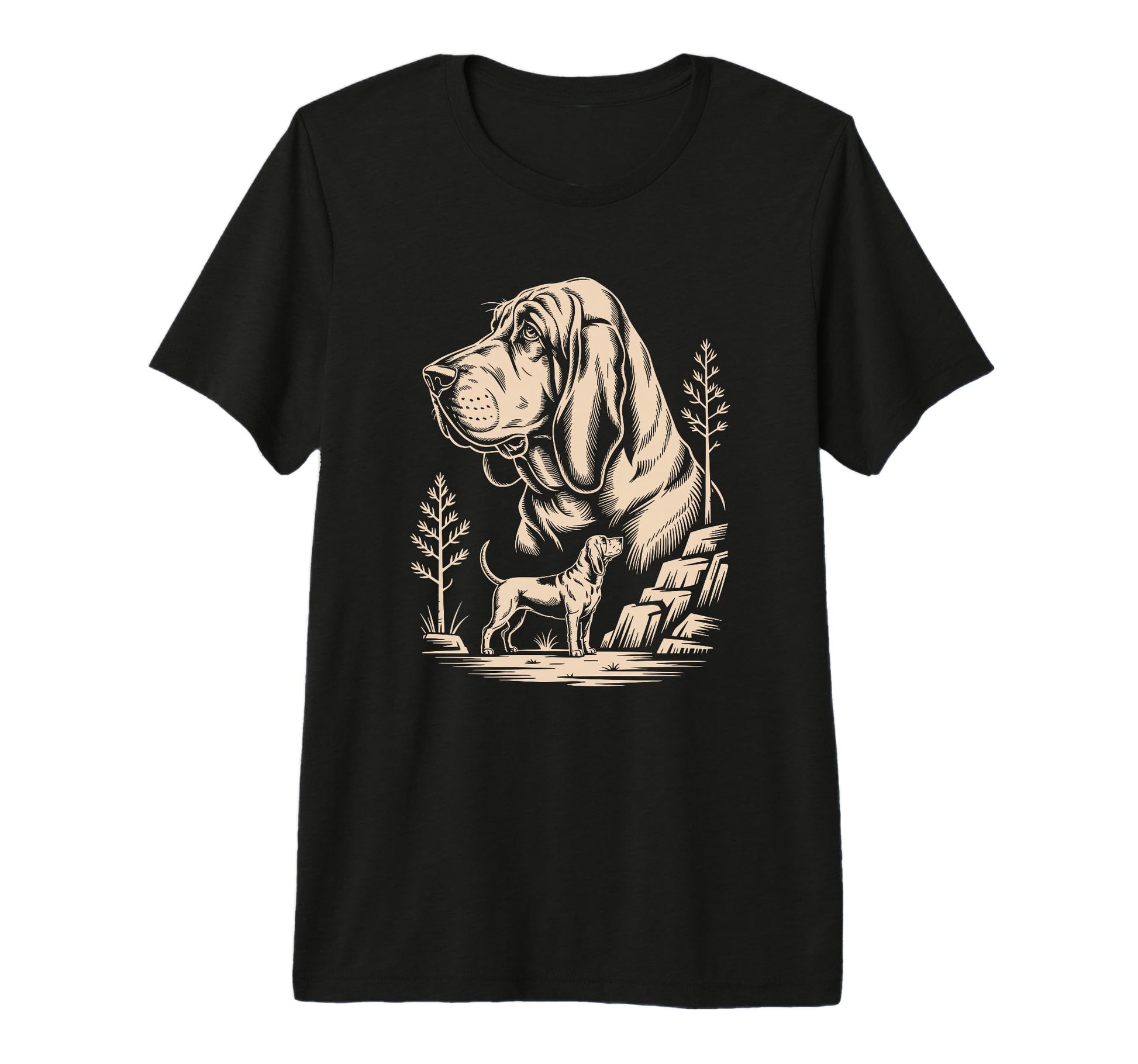 Mom Dad Bloodhound Dog Owner Hiking T-Shirt - Aesthetic Graphic Unisex - T-Shirt, Sweatshirt, Hoodie