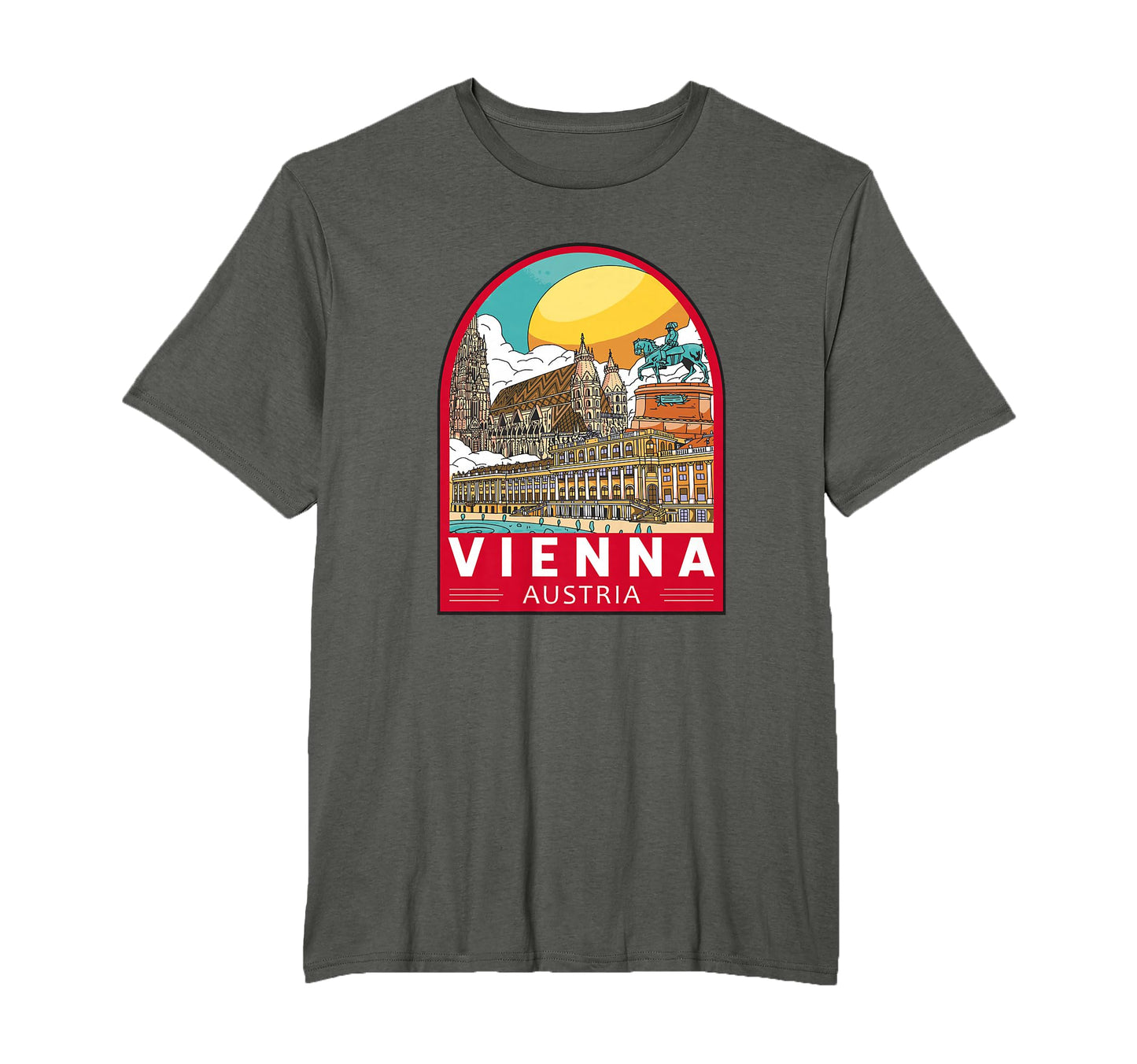 Vienna Austria Travel Emblem T-Shirt - Unique Graphic for Adults - T-Shirt, Sweatshirt, Hoodie