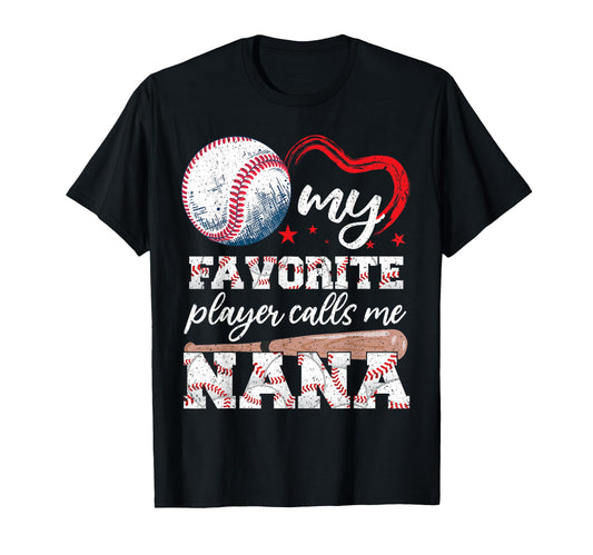 Baseball Grandma My Favourite Player T-Shirt - Custom Art Print Unisex - T-Shirt, Sweatshirt, Hoodie