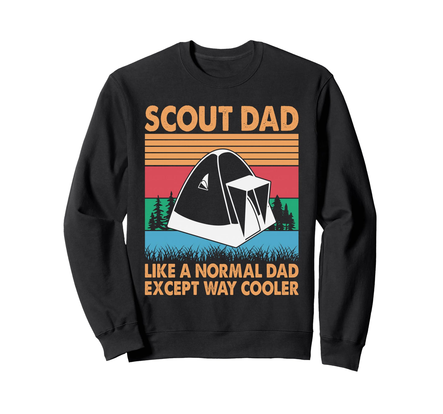 Scout Dad Cooler Camping Sunset Sweatshirt - Custom Art Print Unisex - T-Shirt, Sweatshirt, Hoodie