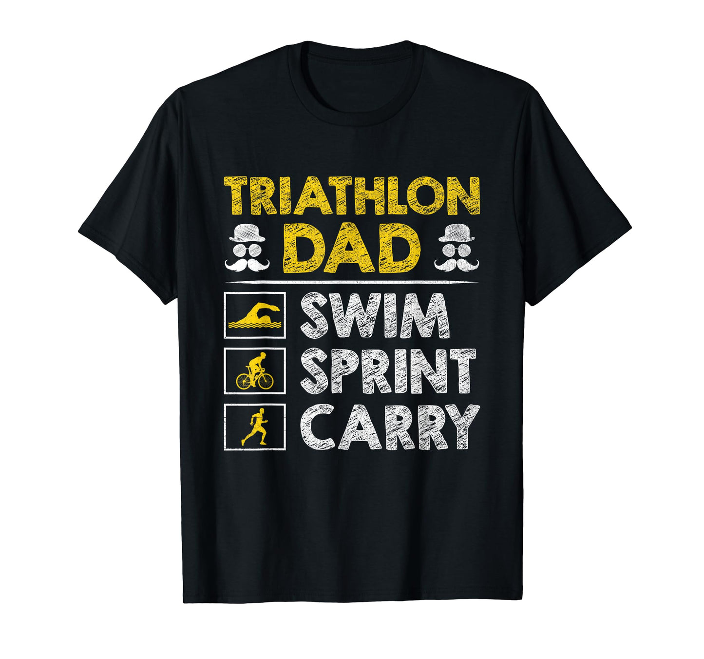 Triathlon Dad Swim Bike Run Triathlete T-Shirt - Trendy Graphic Unisex - T-Shirt, Sweatshirt, Hoodie