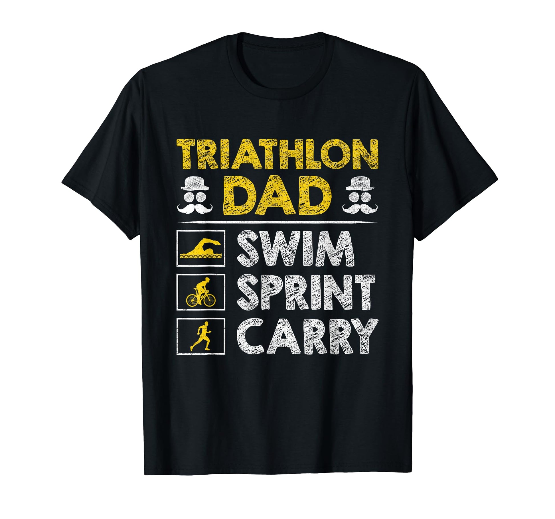 Triathlon Dad Swim Bike Run Triathlete T-Shirt - Trendy Graphic Unisex - T-Shirt, Sweatshirt, Hoodie