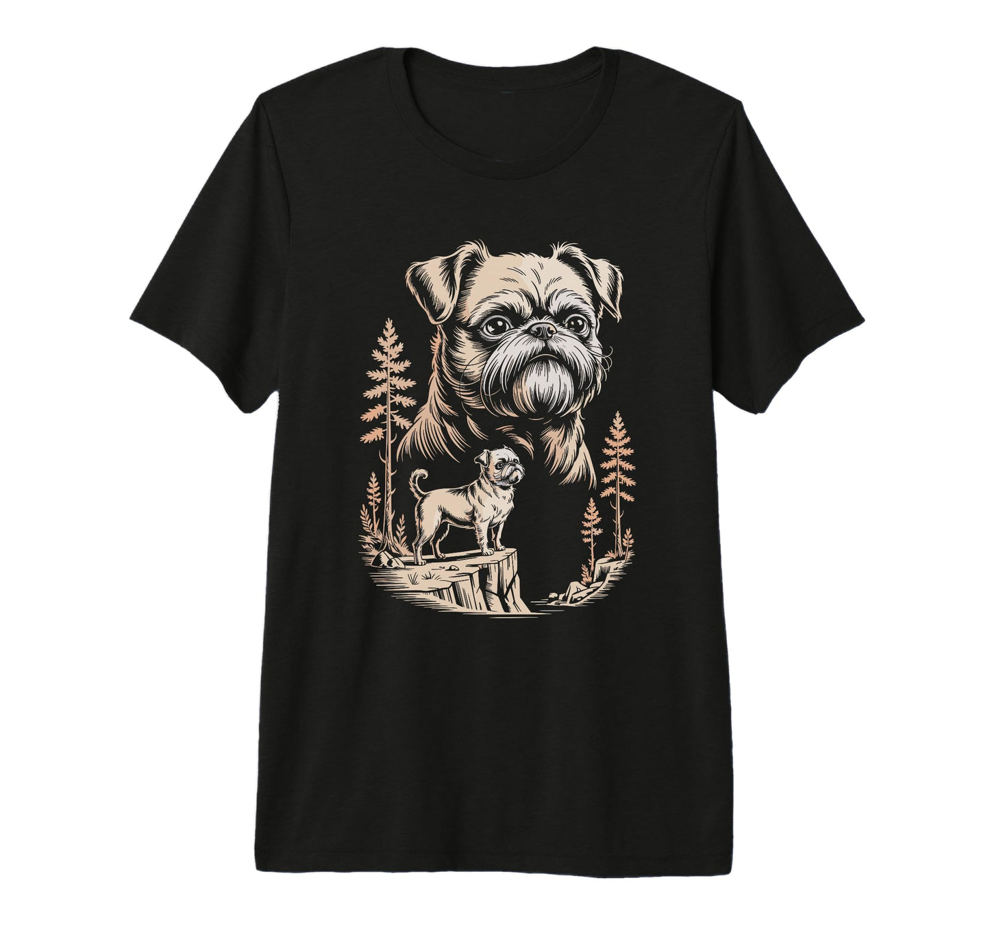Mom Dad Brussels Griffon Dog Owner T-Shirt - Unique Graphic Men Women - T-Shirt, Sweatshirt, Hoodie