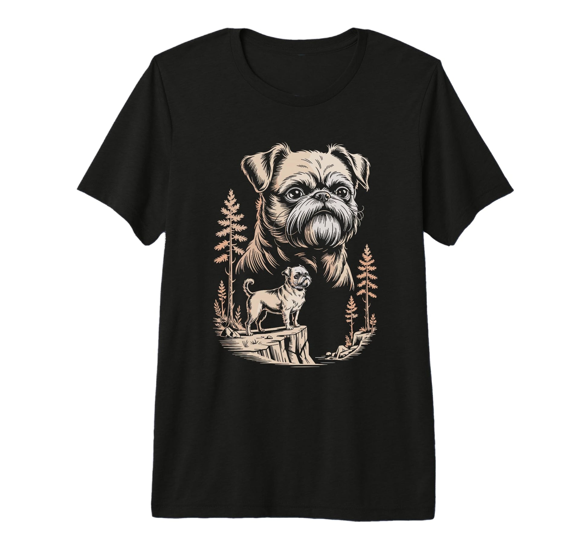 Mom Dad Brussels Griffon Dog Owner T-Shirt - Unique Graphic Men Women - T-Shirt, Sweatshirt, Hoodie