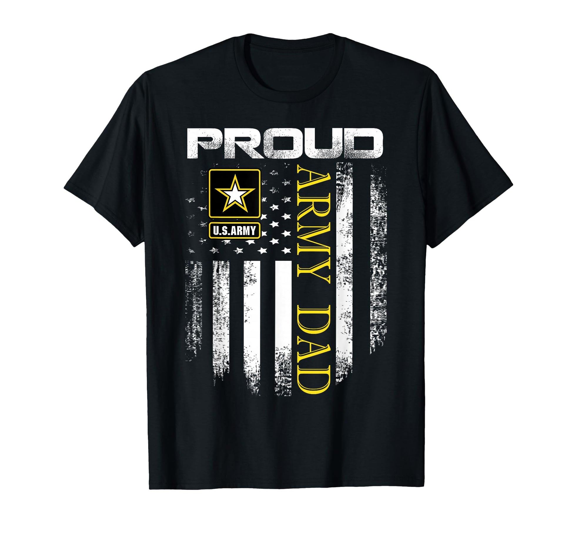Proud Army Dad American Flag Gift T-Shirt - Novelty Apparel for Adults - T-Shirt, Sweatshirt, Hoodie