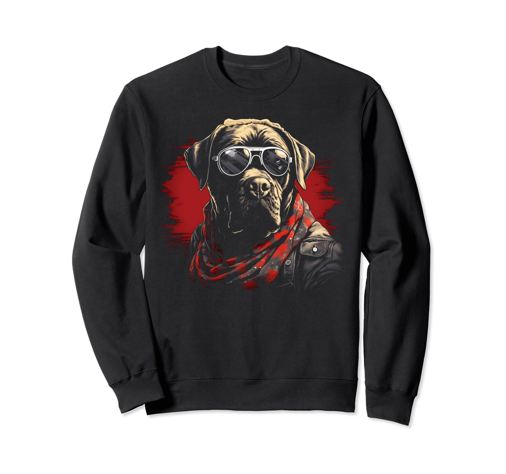 Motorcycle Dad Biker Dog Mastiff Dad Sweatshirt - Streetwear Style Unisex - T-Shirt, Sweatshirt, Hoodie