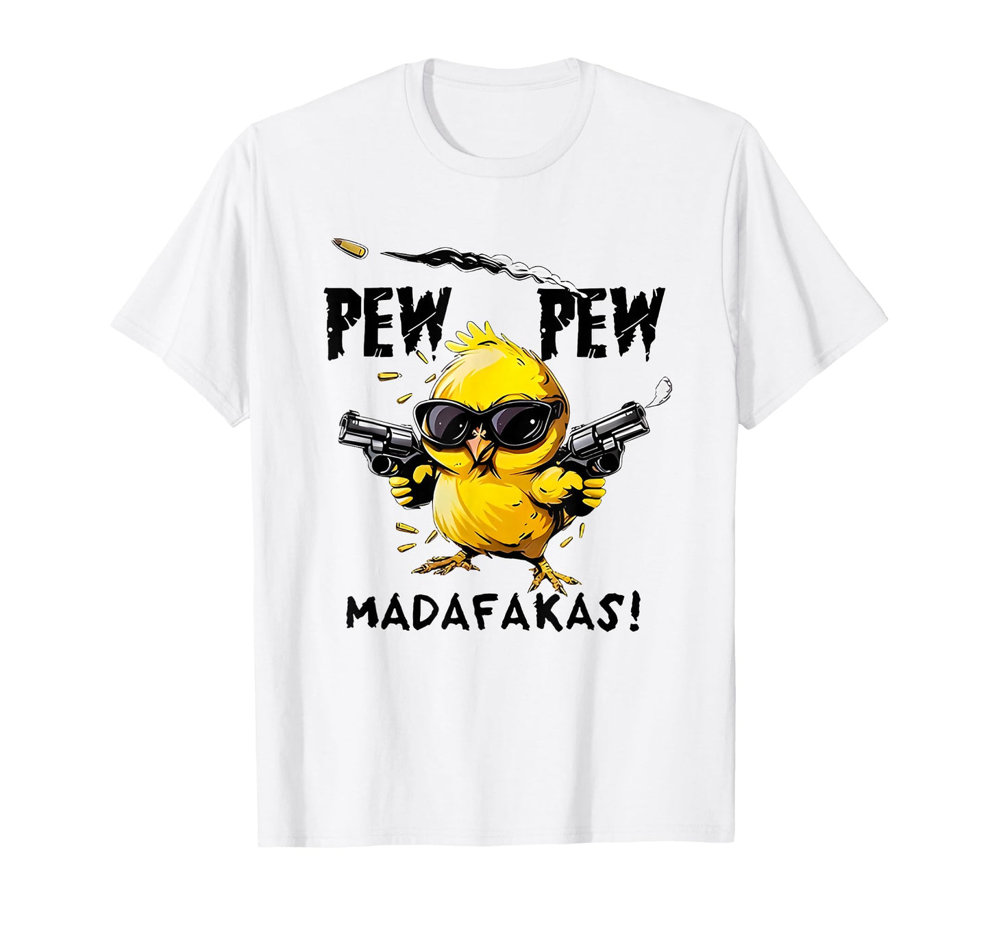 Adults White Small Short Sleeve Pew T-Shirt - Casual Everyday Wear Unisex - T-Shirt, Sweatshirt, Hoodie