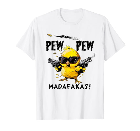 Adults White Small Short Sleeve Pew T-Shirt - Casual Everyday Wear Unisex - T-Shirt, Sweatshirt, Hoodie